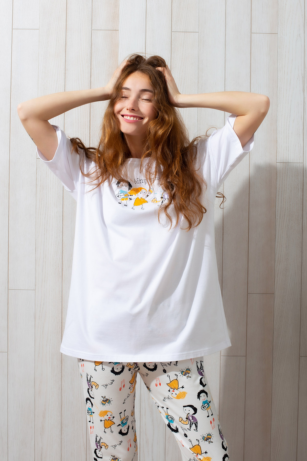 Kadın Midi - Kapri Pijama Takımı