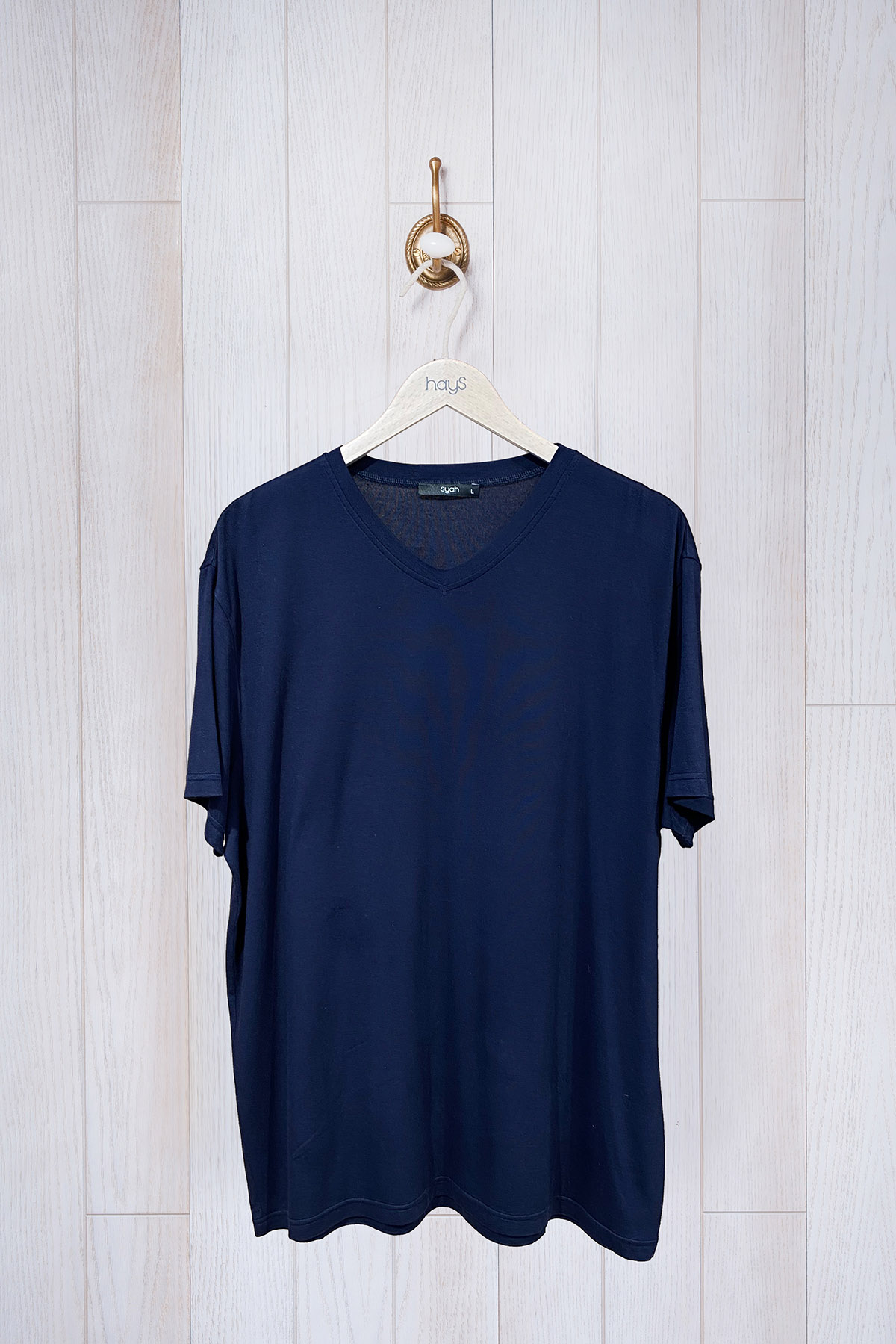 Erkek Basic Modal V Yaka Kısa Kollu T-shirt