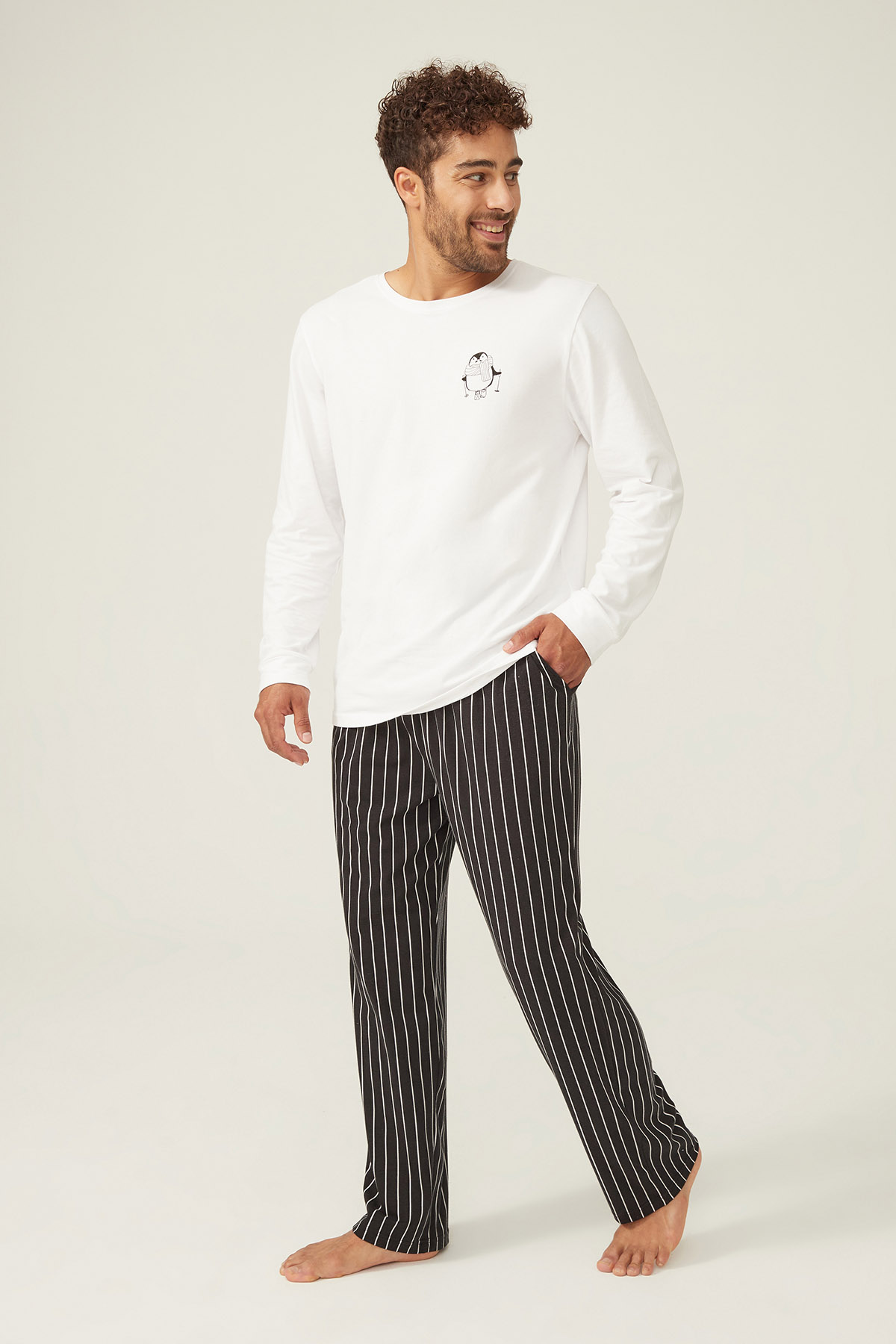 Erkek Uzun Pijama Takımı