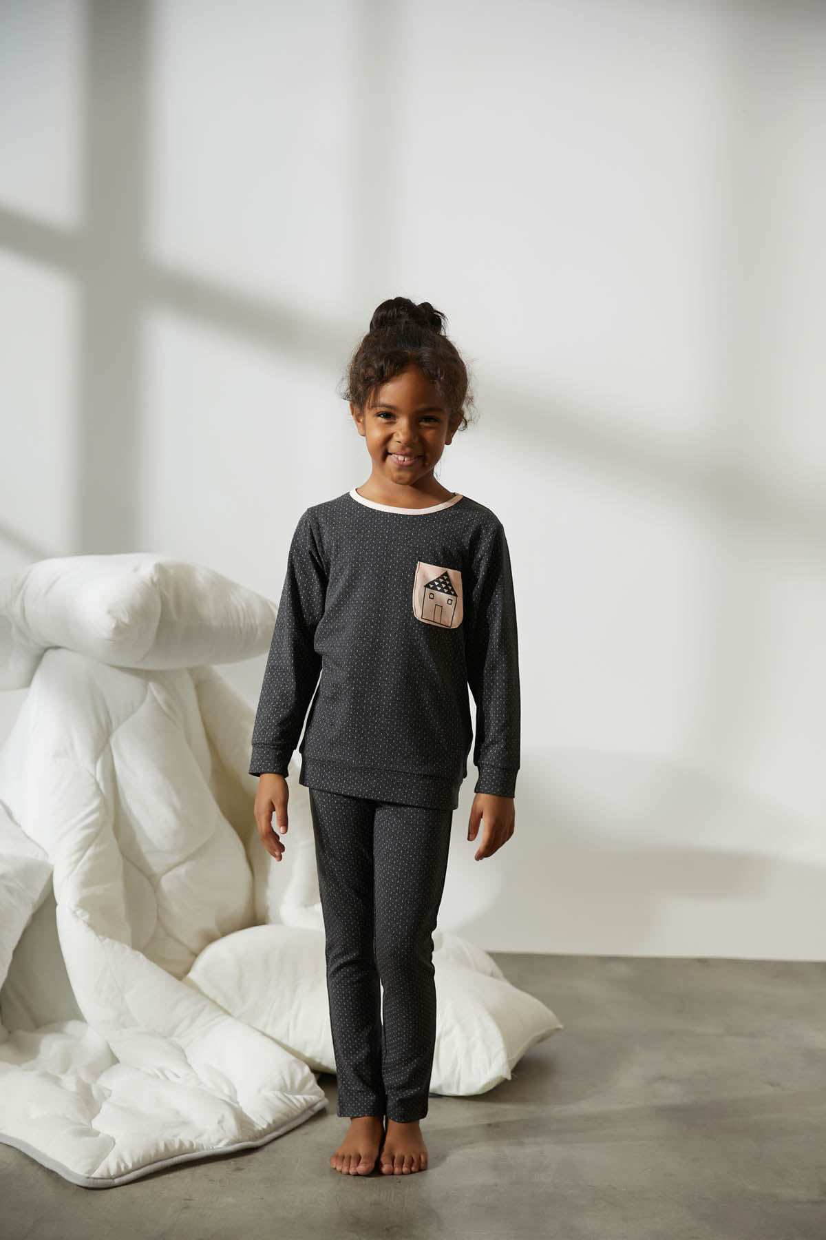 Kız Çocuk Taytlı Pijama Takımı