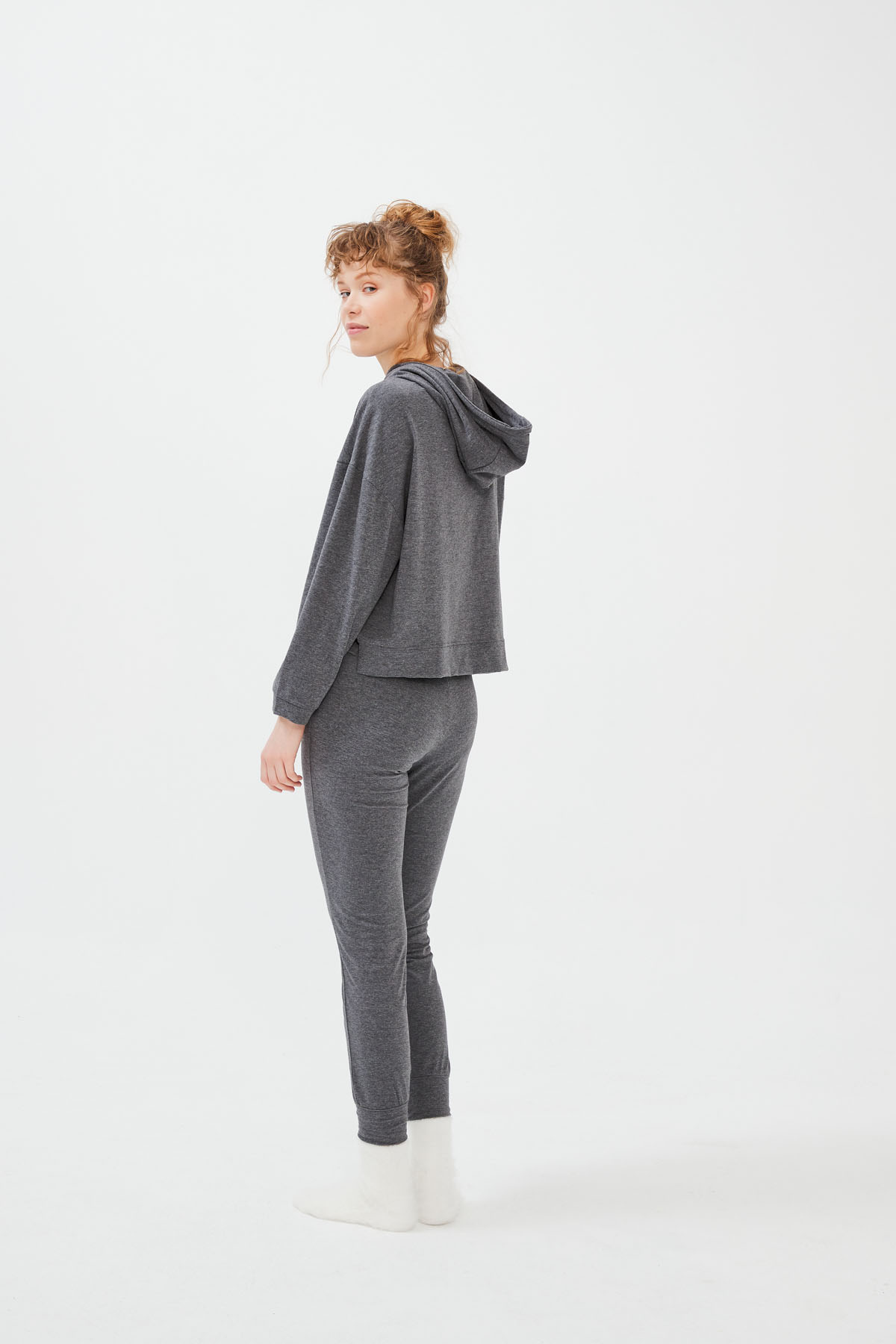 Kadın Pamuklu Manşetli Pantolon