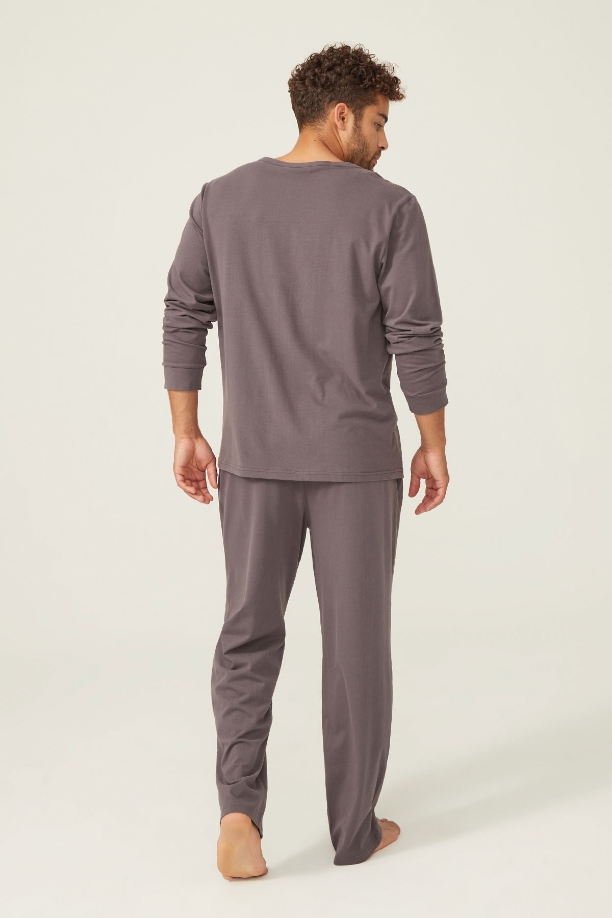 Erkek Uzun Kollu Pijama Üst