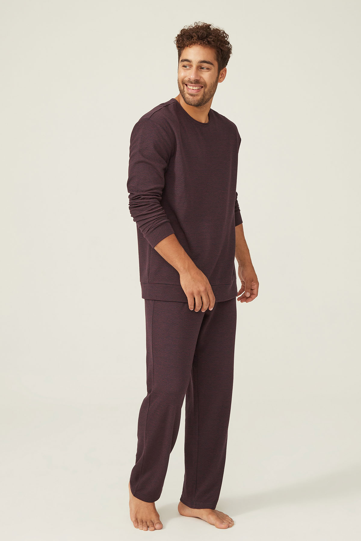 Erkek Uzun Kollu Pijama Üstü