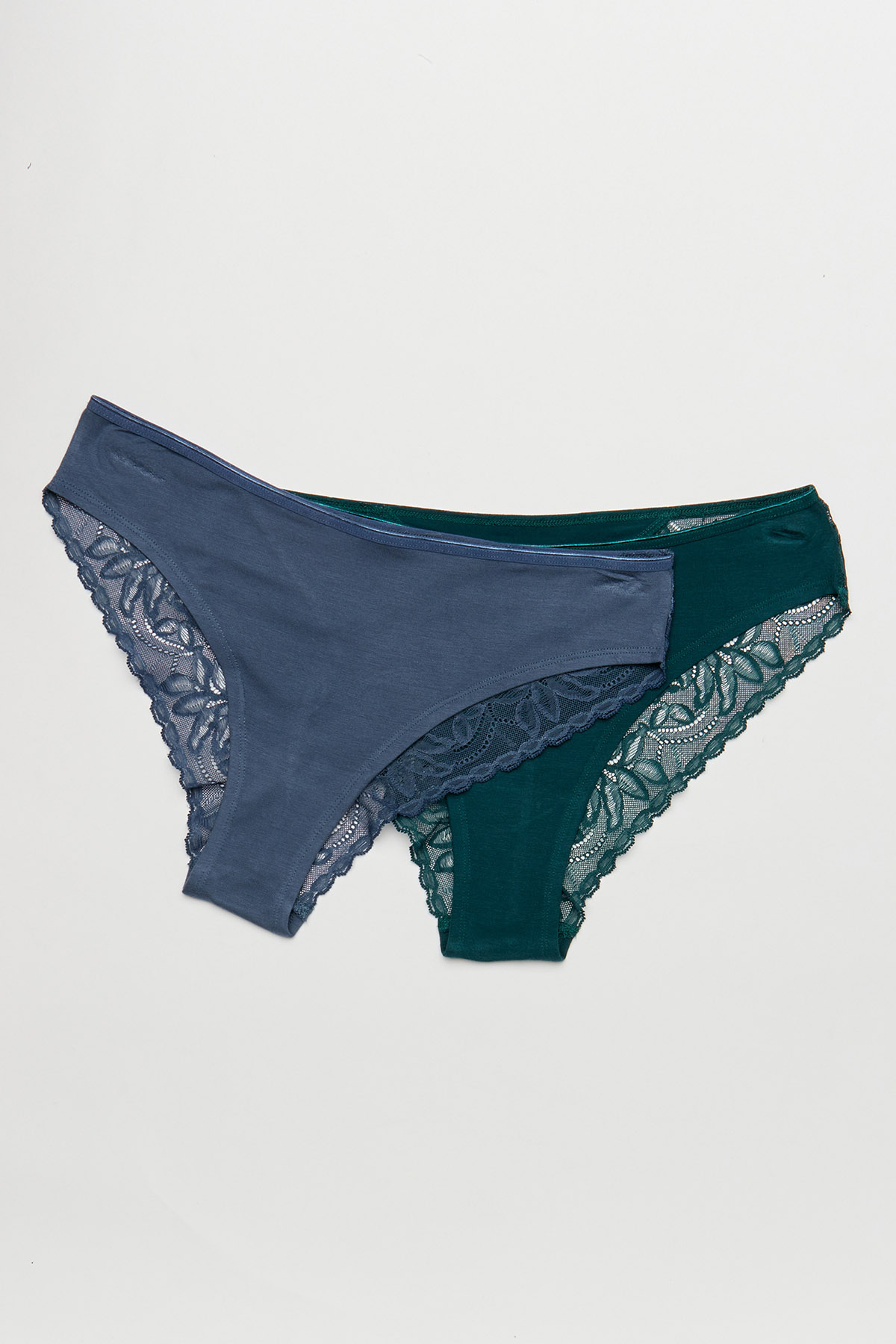 Kadın Büyük Beden 2 Li Arkası Dantelli Brazilian Külot