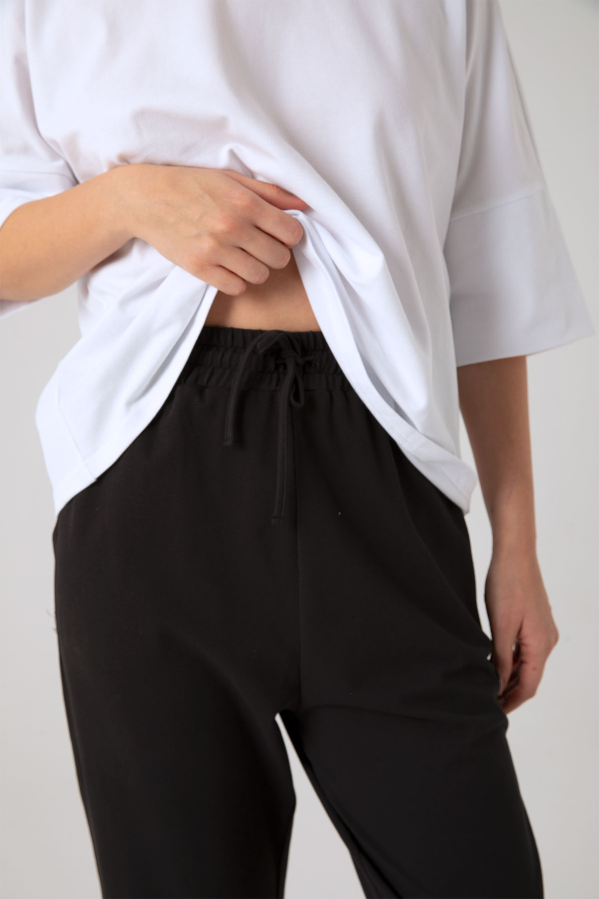 Kadın Büyük Beden Düşük Kollu T-shirt