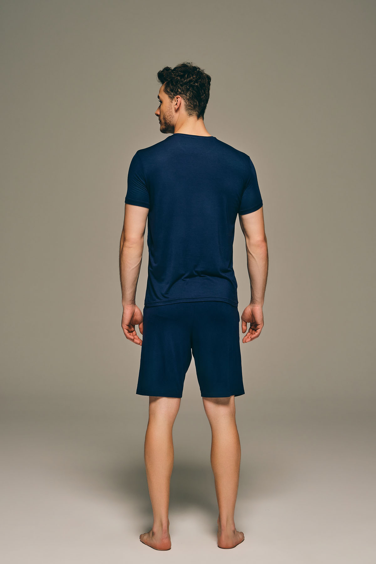 Erkek Basic Modal Bisiklet Yaka Kısa Kollu T-shirt