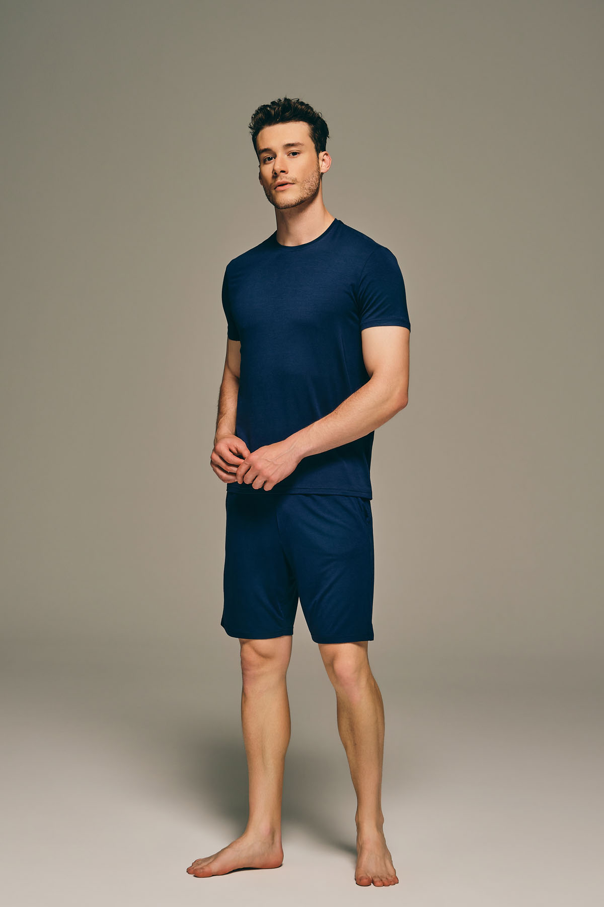 Erkek Basic Modal Bisiklet Yaka Kısa Kollu T-shirt