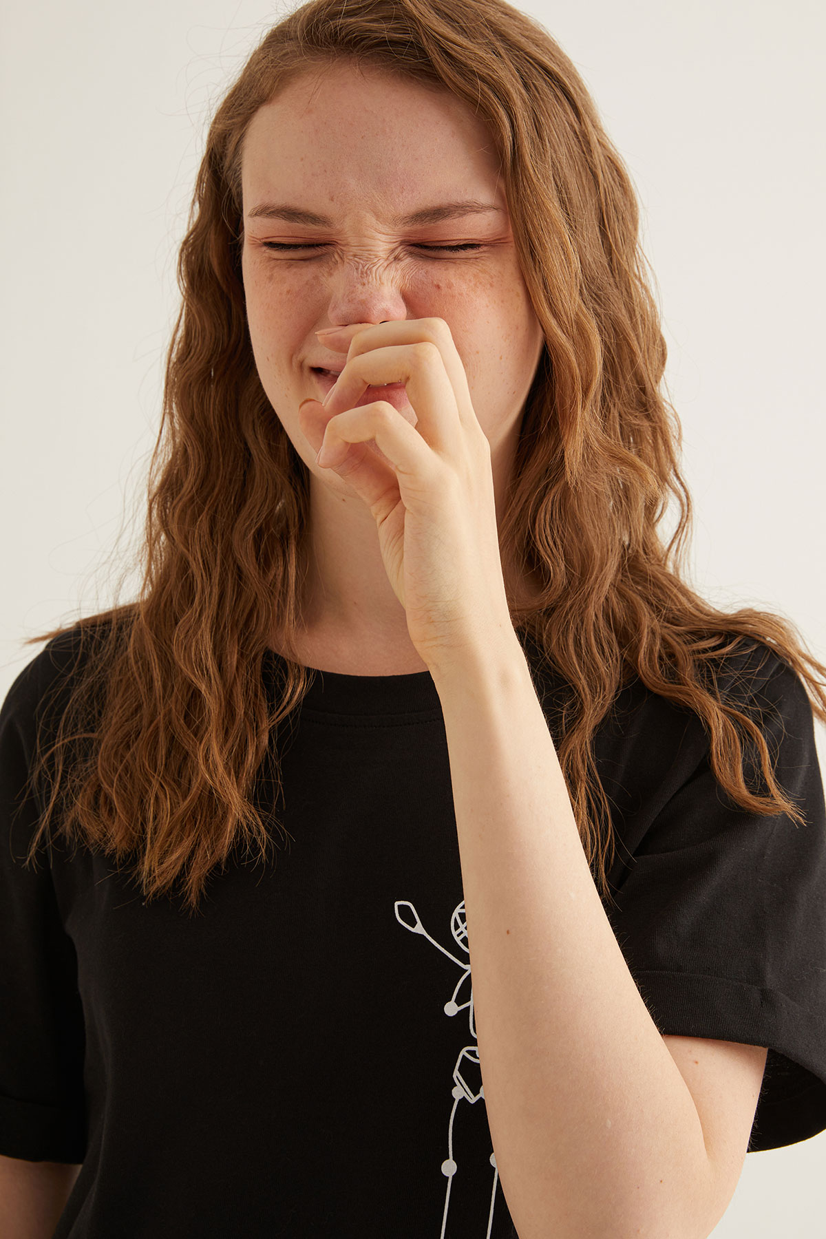 Kadın Pamuklu Baskı Detaylı Kısa Kollu T-shirt Elbise