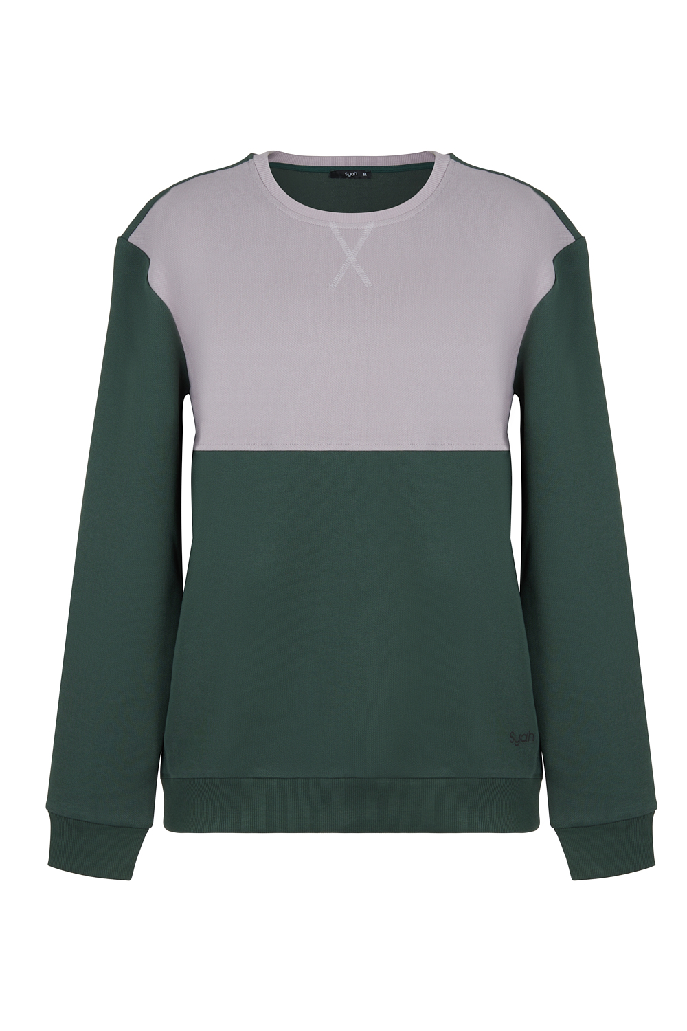 Erkek Pamuklu Üç İplik Renk Bloklu Sweatshirt