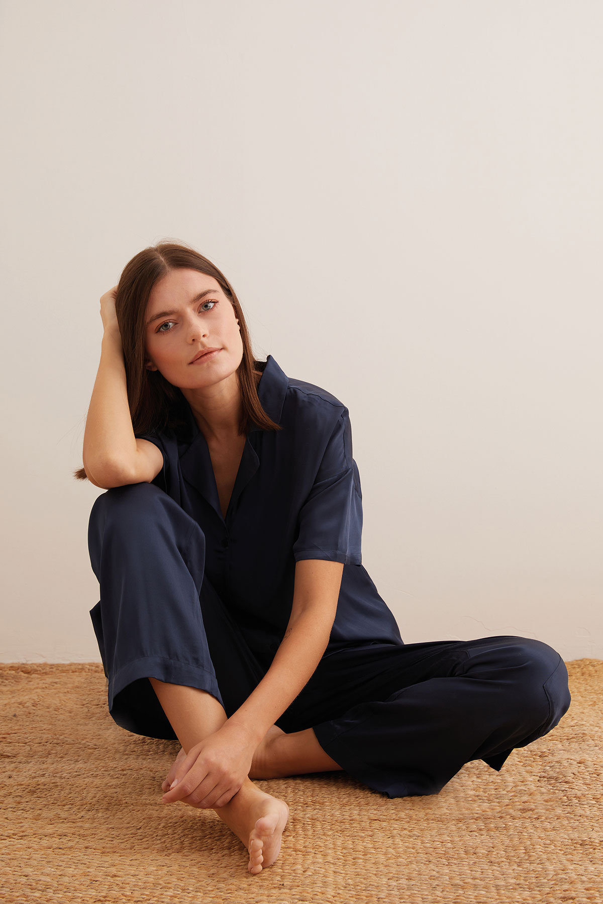 Kadın Viscose Dokuma Kısa Kollu Gömlek