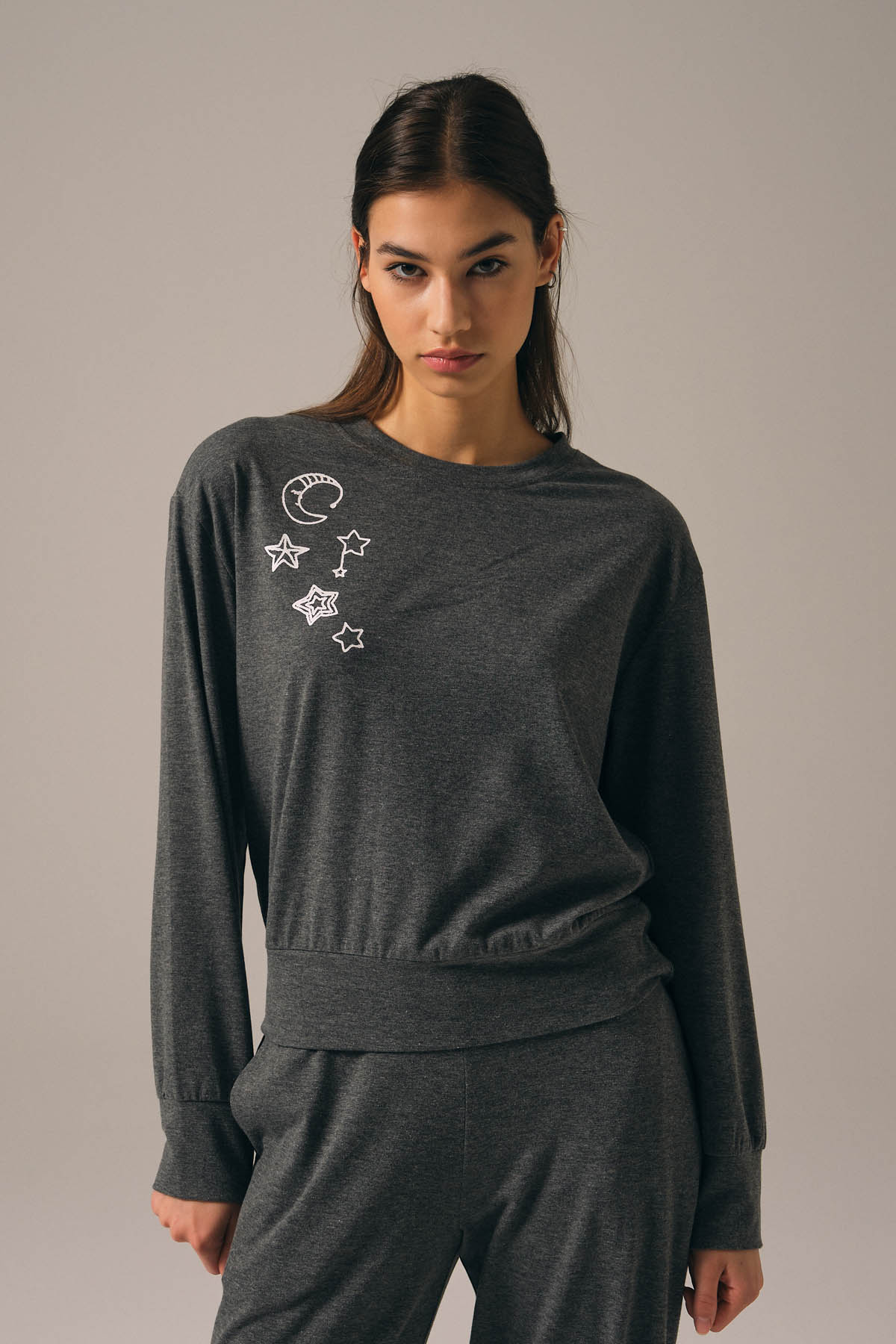 Kadın Pamuklu Uzun Pijama Takımı