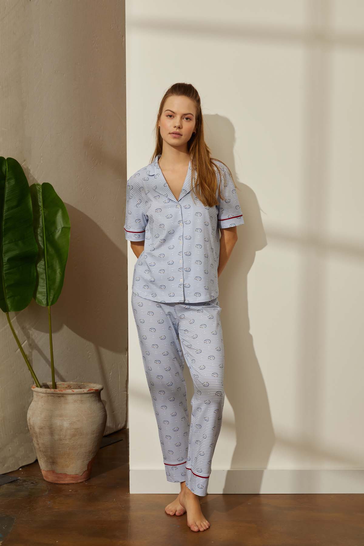 Kadın Pijama Üst Gömlek