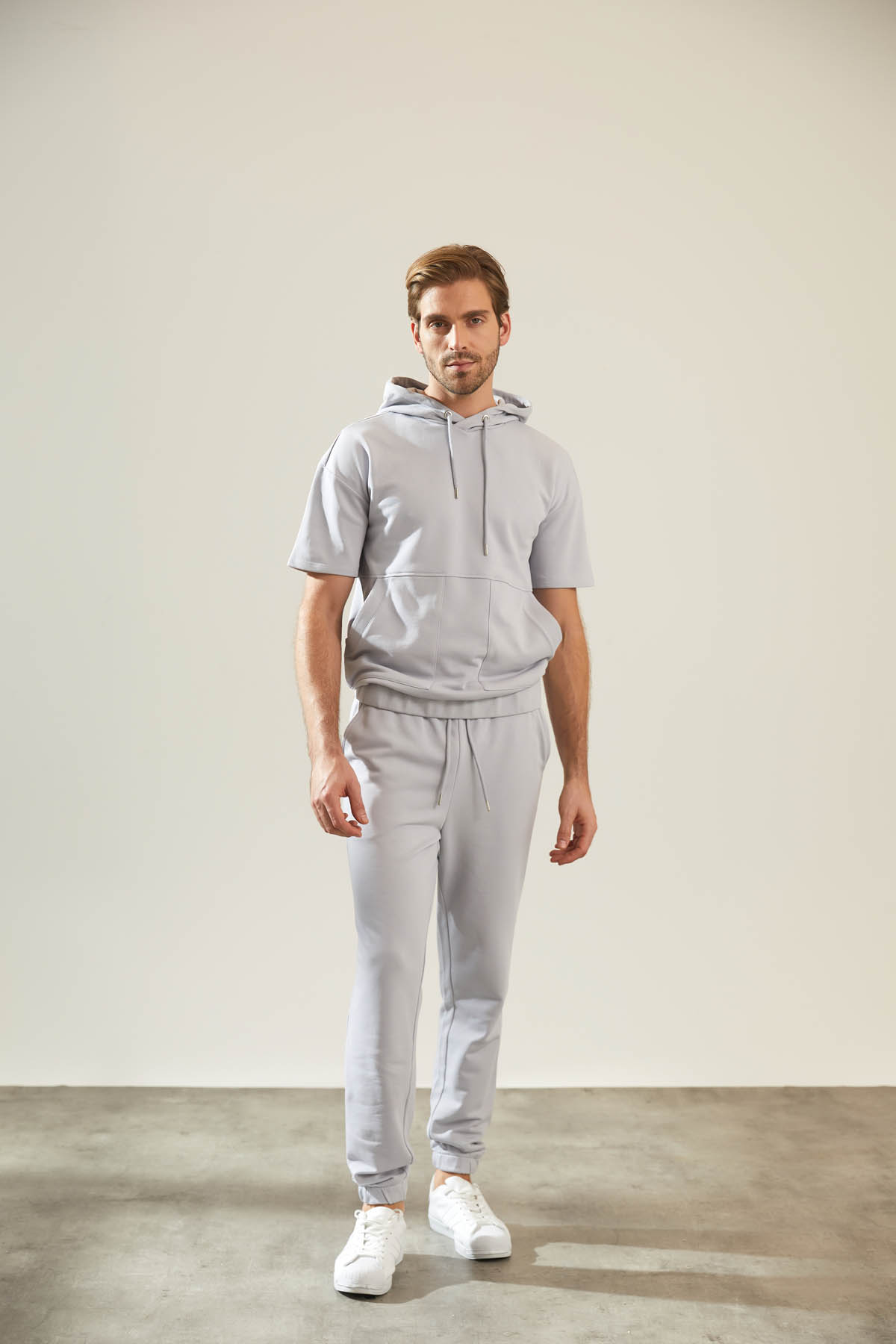 Erkek Pamuklu Üç İplik Cepli Uzun Eşofman Altı