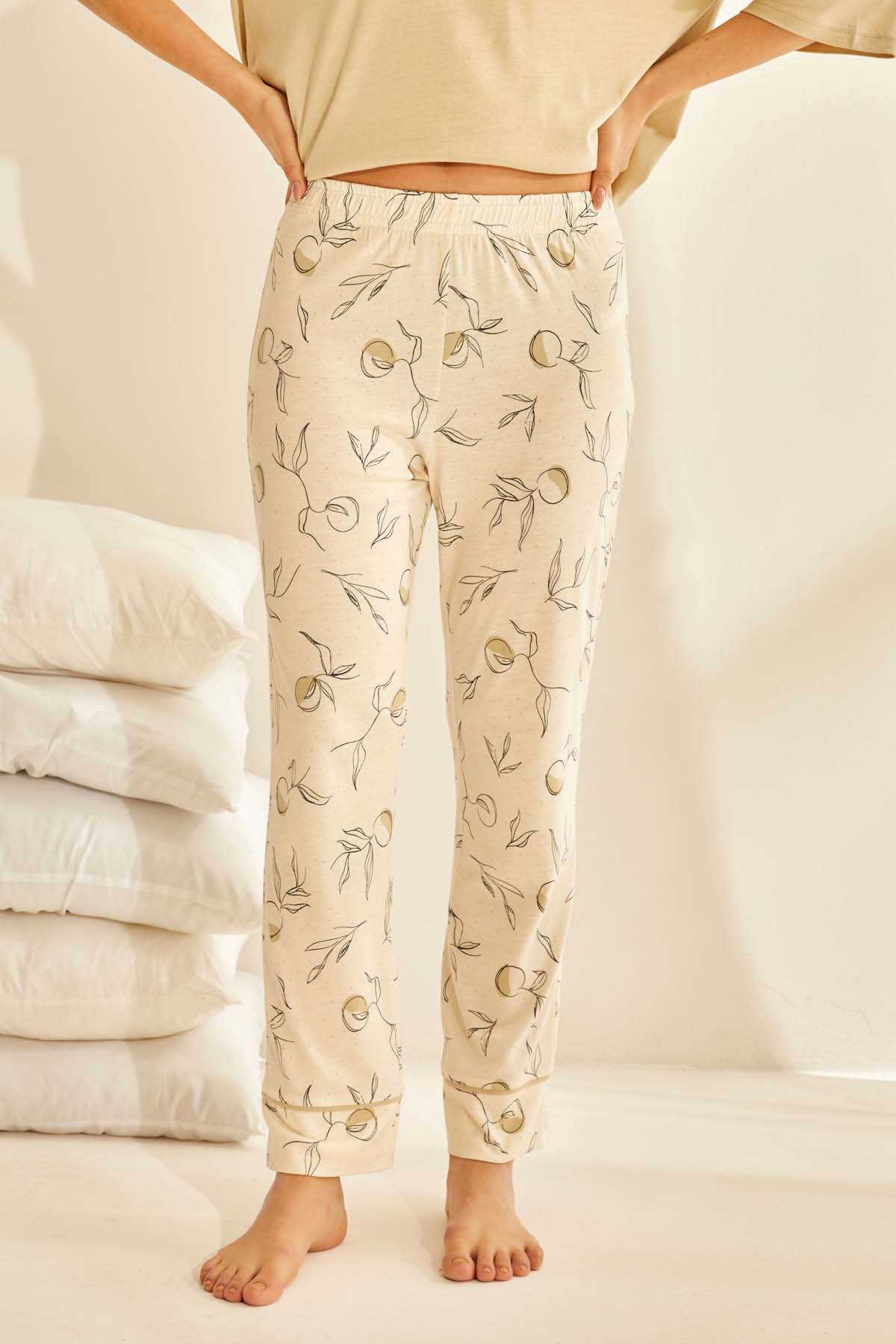 Kadın Pijama Alt Midi