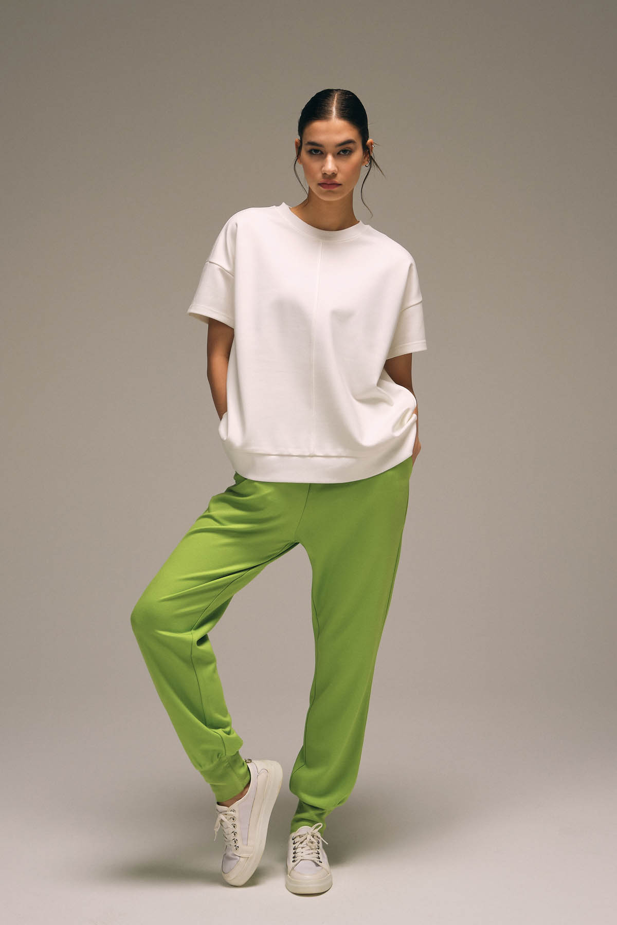 Kadın Viscose Örme Kısa Kollu Tshirt