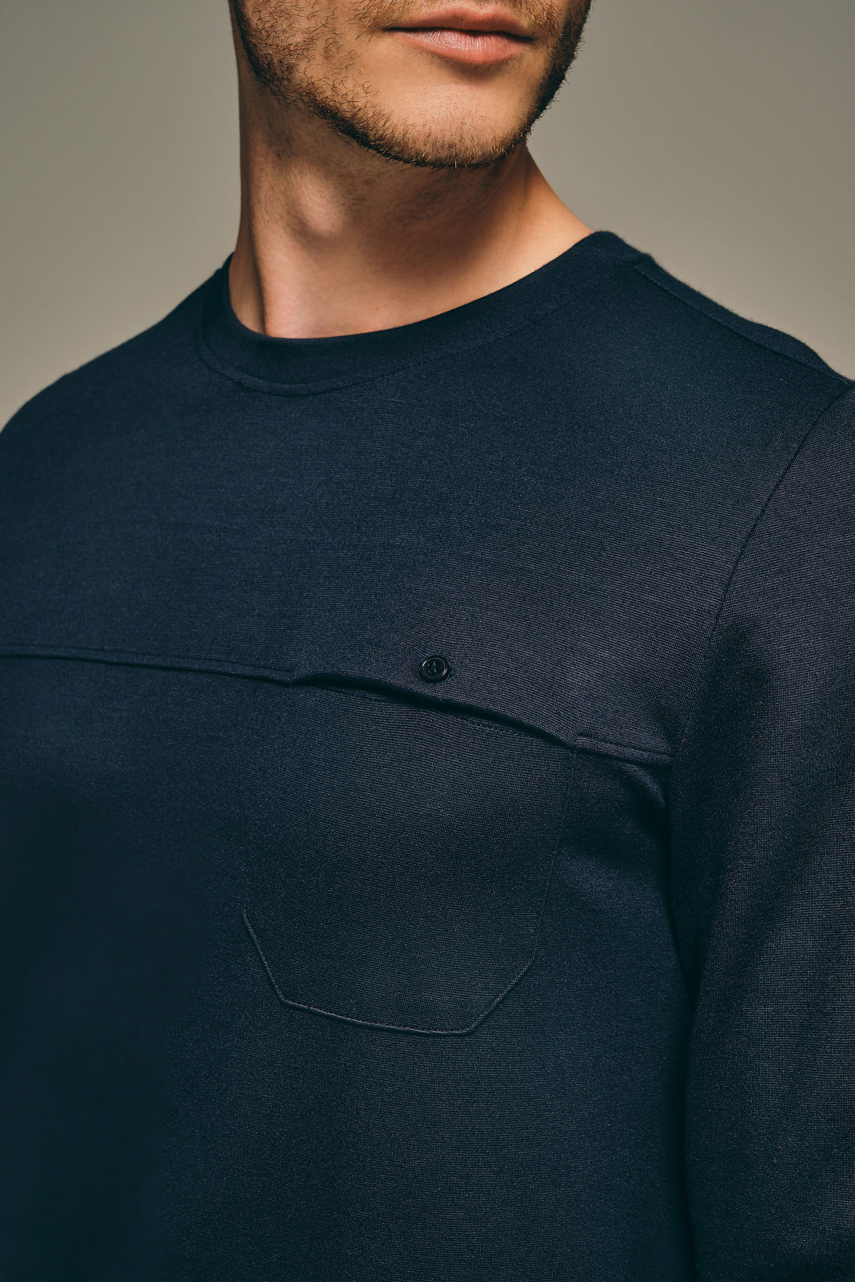 Erkek Viscose Örme Cep Detaylı Sweatshirt