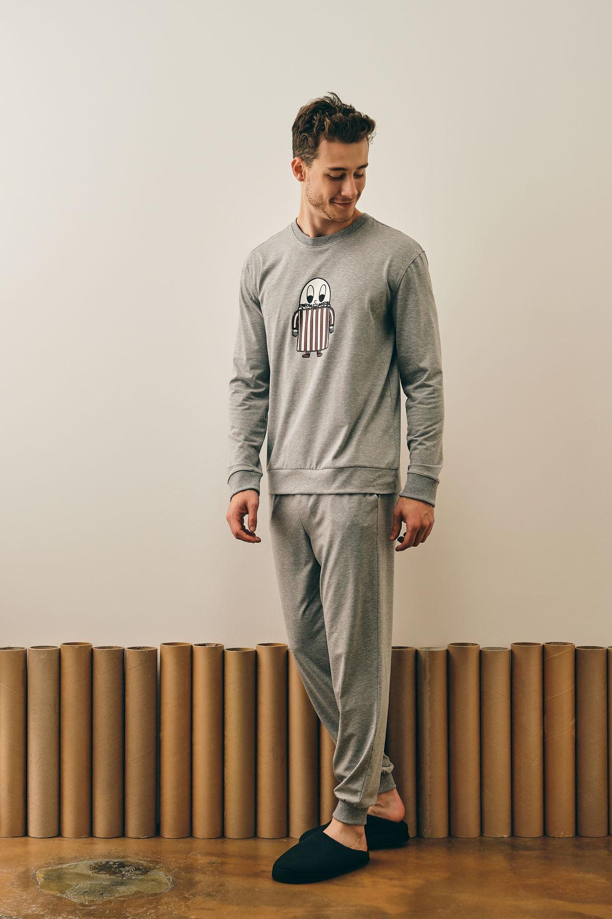 Erkek Pamuklu Uzun Pijama Takımı
