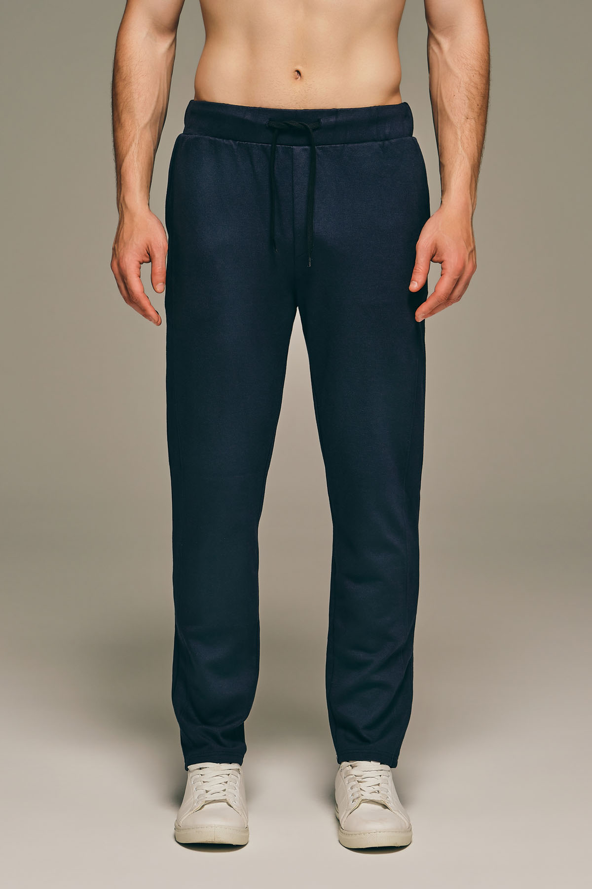 Erkek Viscose Örme Kesim Detaylı Uzun Eşofman Altı