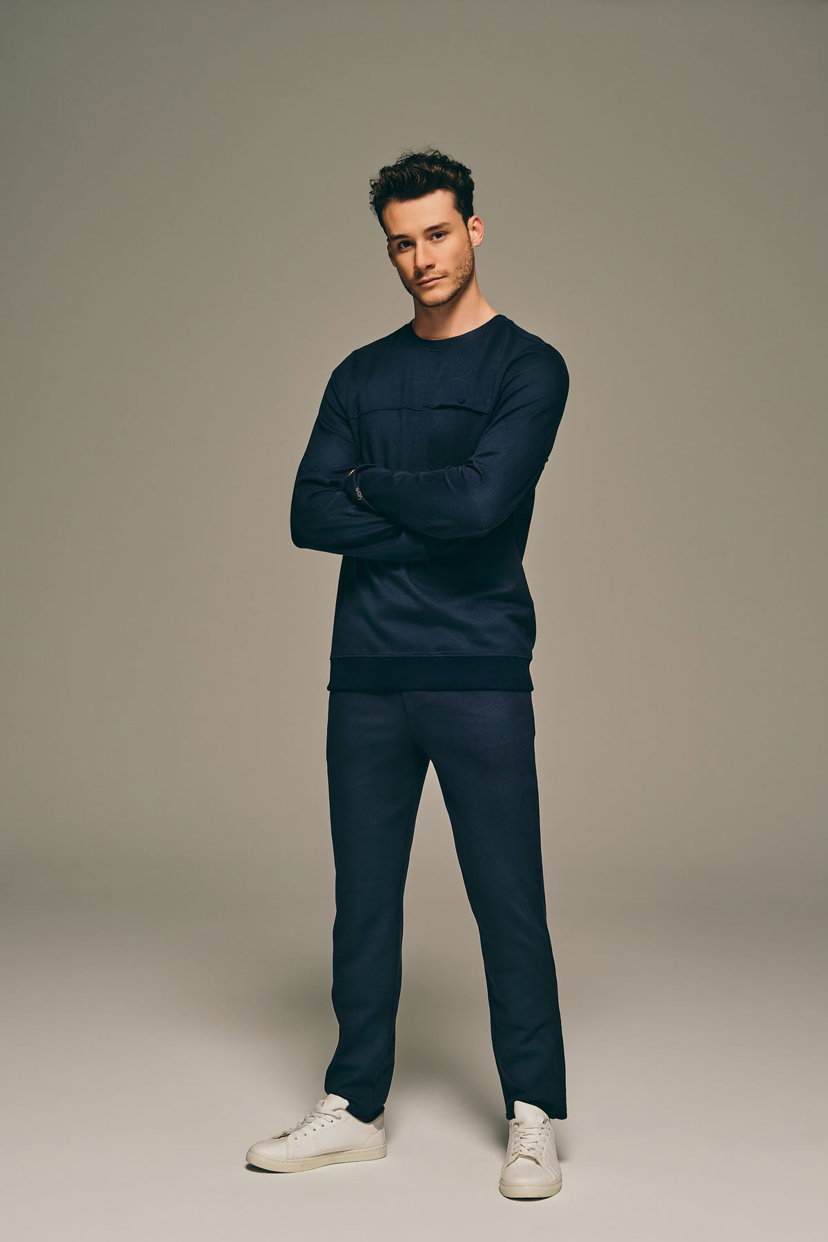 Erkek Viscose Örme Kesim Detaylı Uzun Eşofman Altı