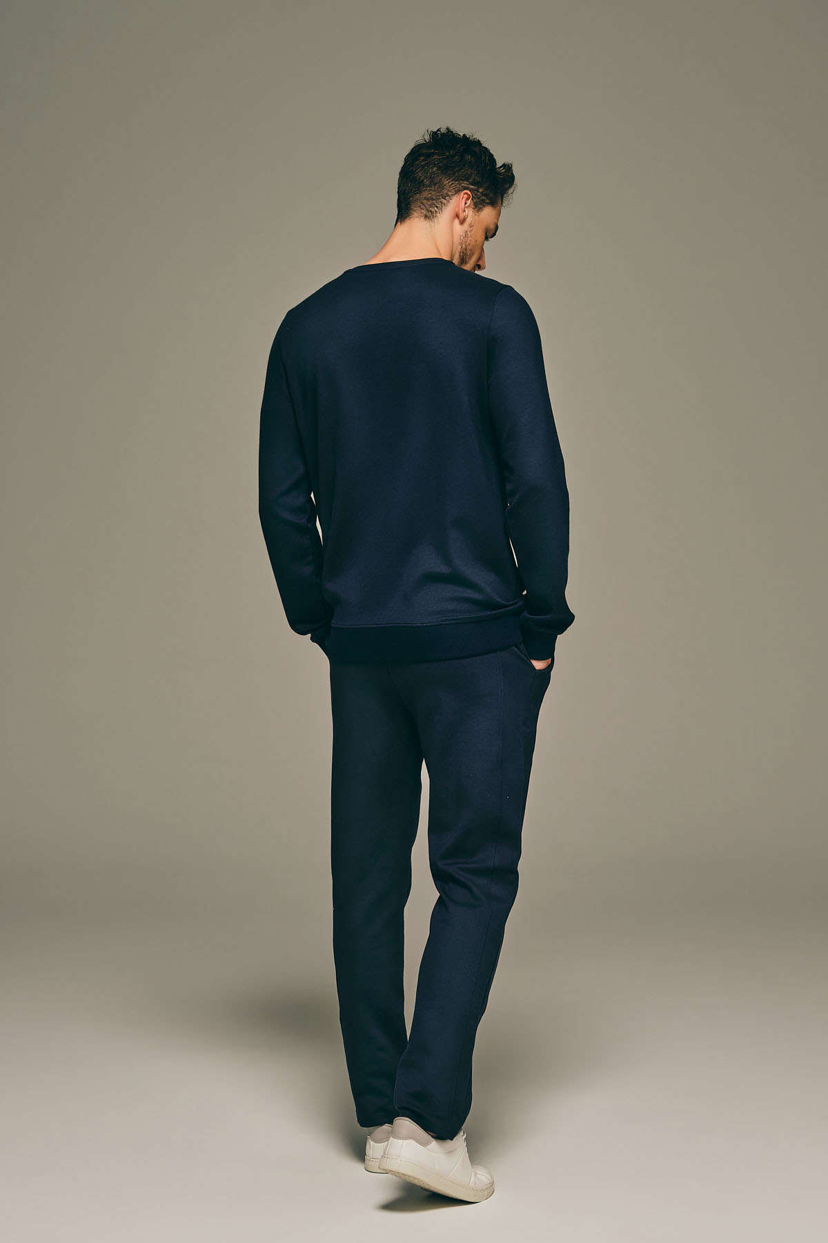 Erkek Viscose Örme Kesim Detaylı Uzun Eşofman Altı