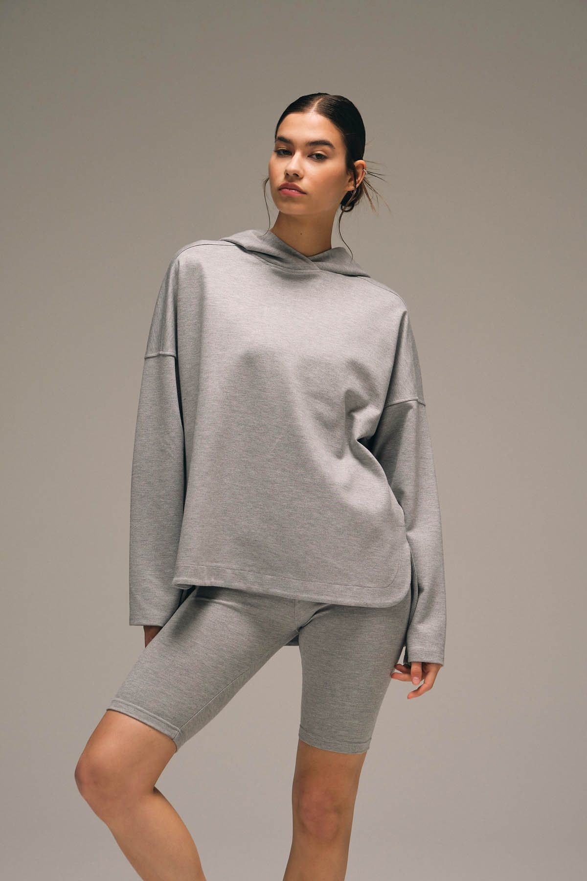 Kadın Viscose Örme Kapüşonlu Sweatshirt