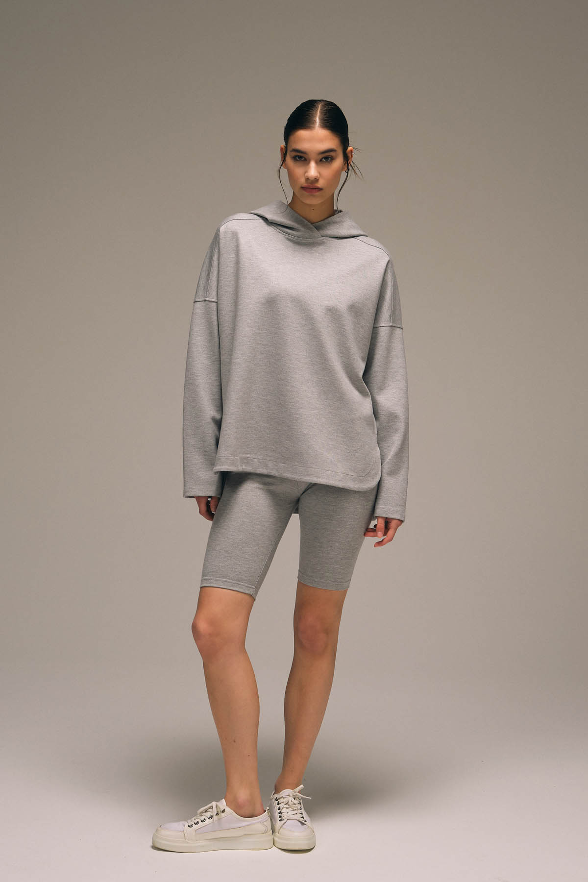 Kadın Viscose Örme Kapüşonlu Sweatshirt