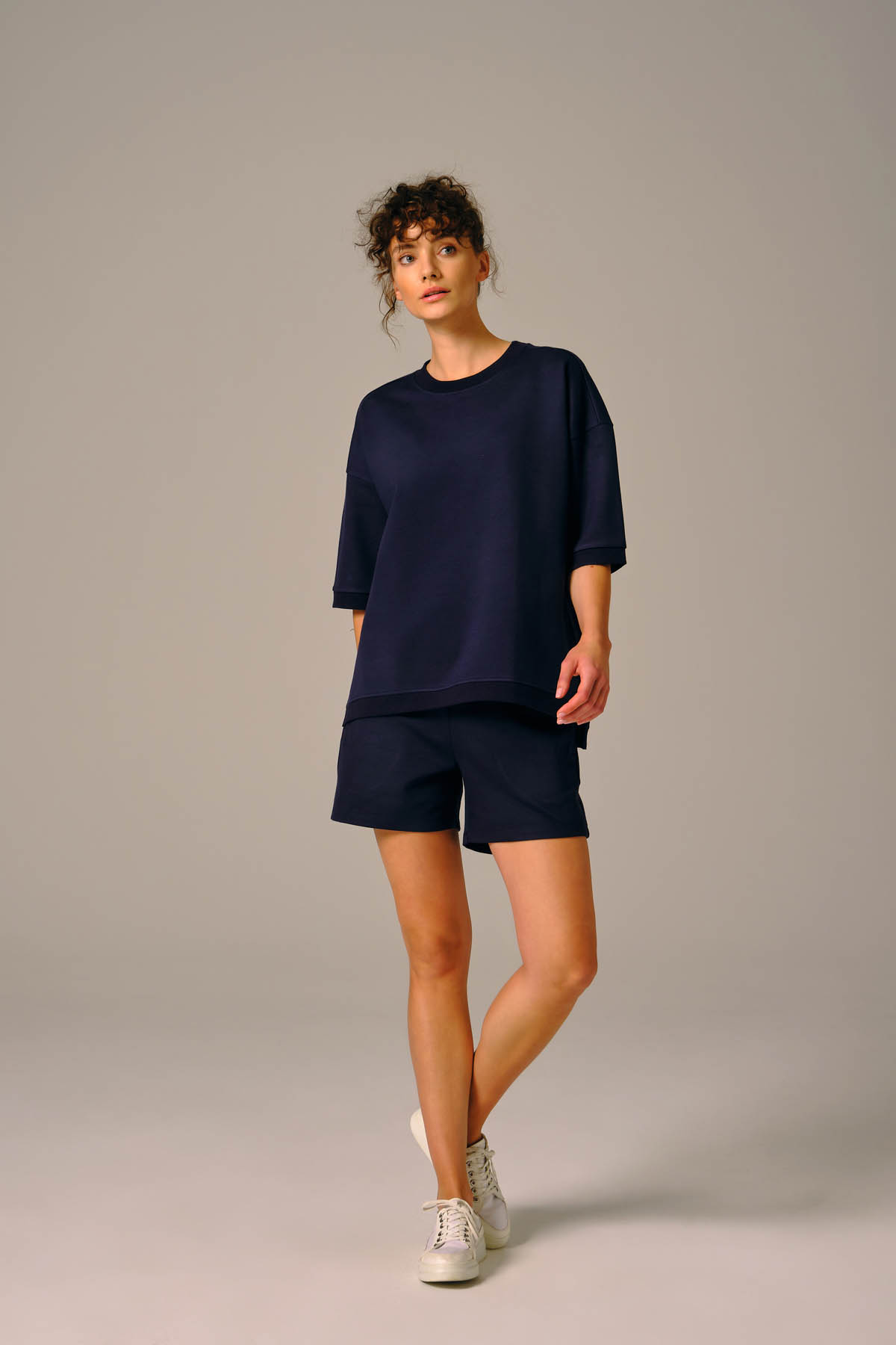 Kadın Viscose Örme Kısa Kollu T-shirt