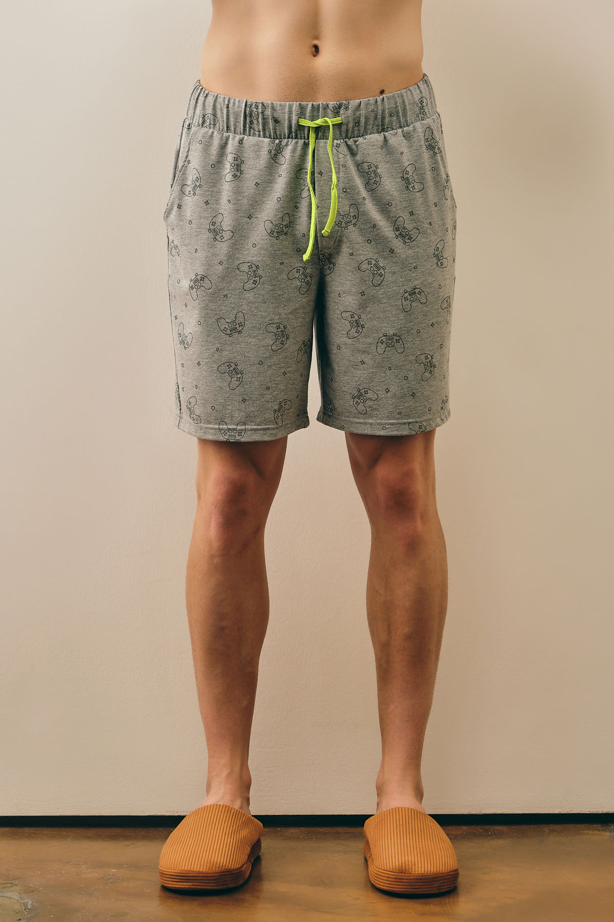 Erkek Pamuklu Cepli Şort Pijama Altı