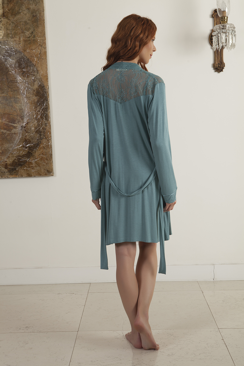 HAYS CHLOE PENYE BAYAN SABAHLIKLI İP ASKILI GECELIK TAKIMI