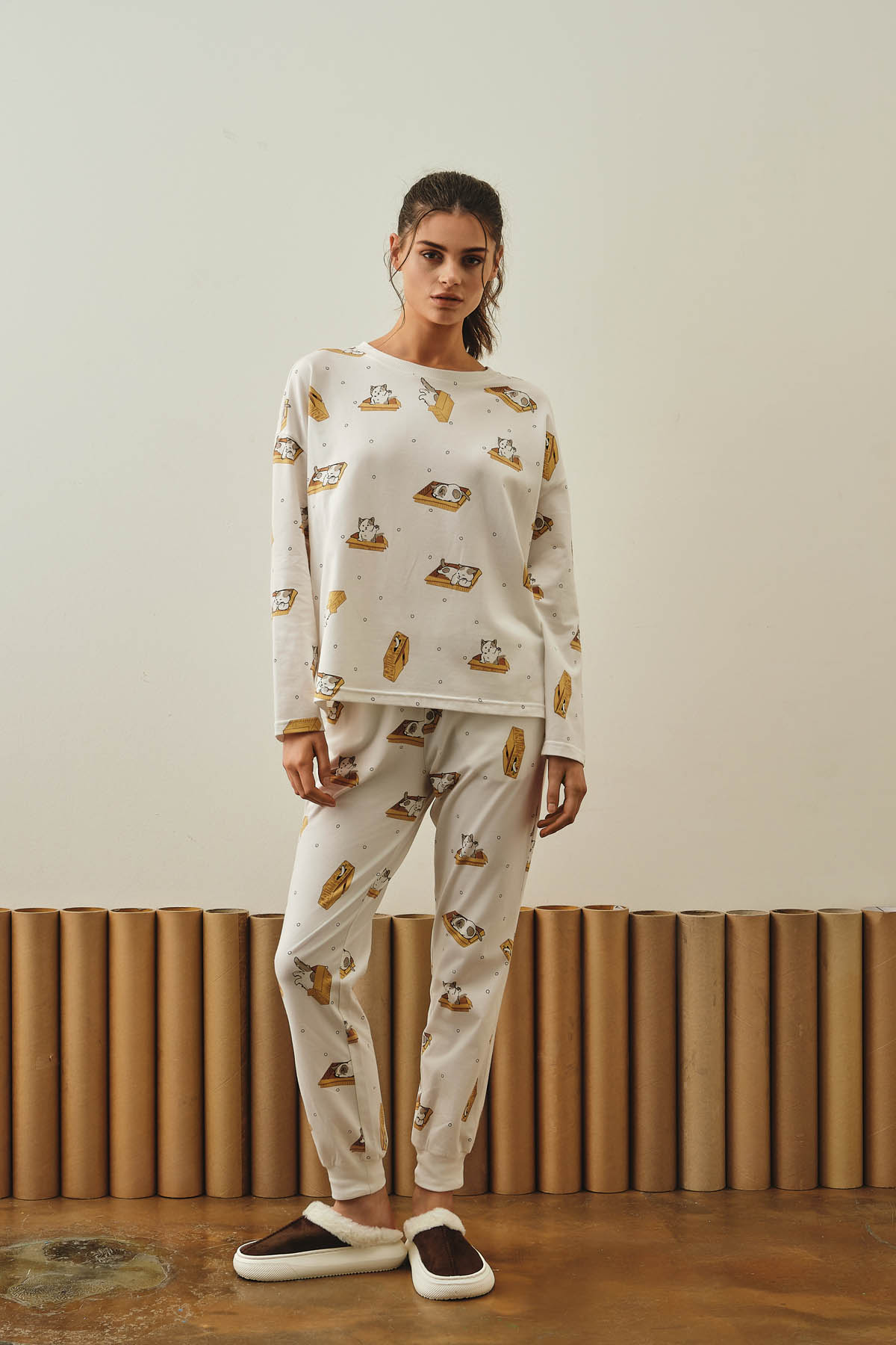 Kadın Pamuklu Uzun Pijama Altı