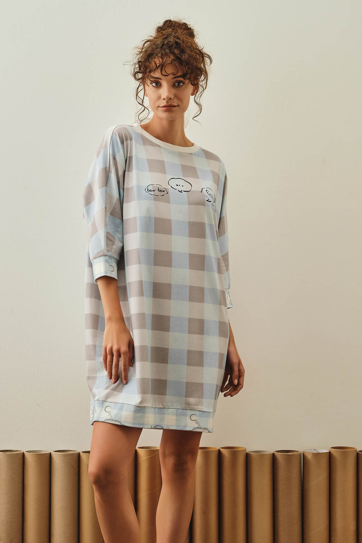 Kadın Pamuklu Oversize Gecelik