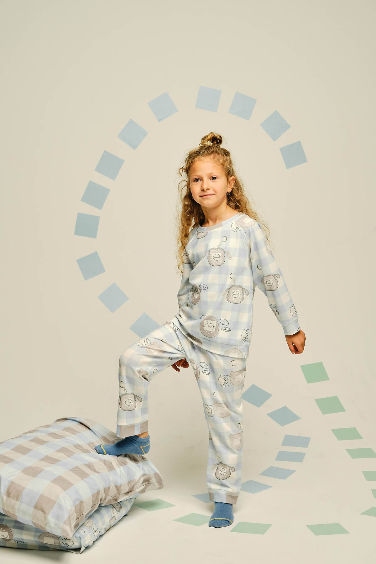 Kız Çocuk Pamuklu Uzun Kollu Pijama Takımı