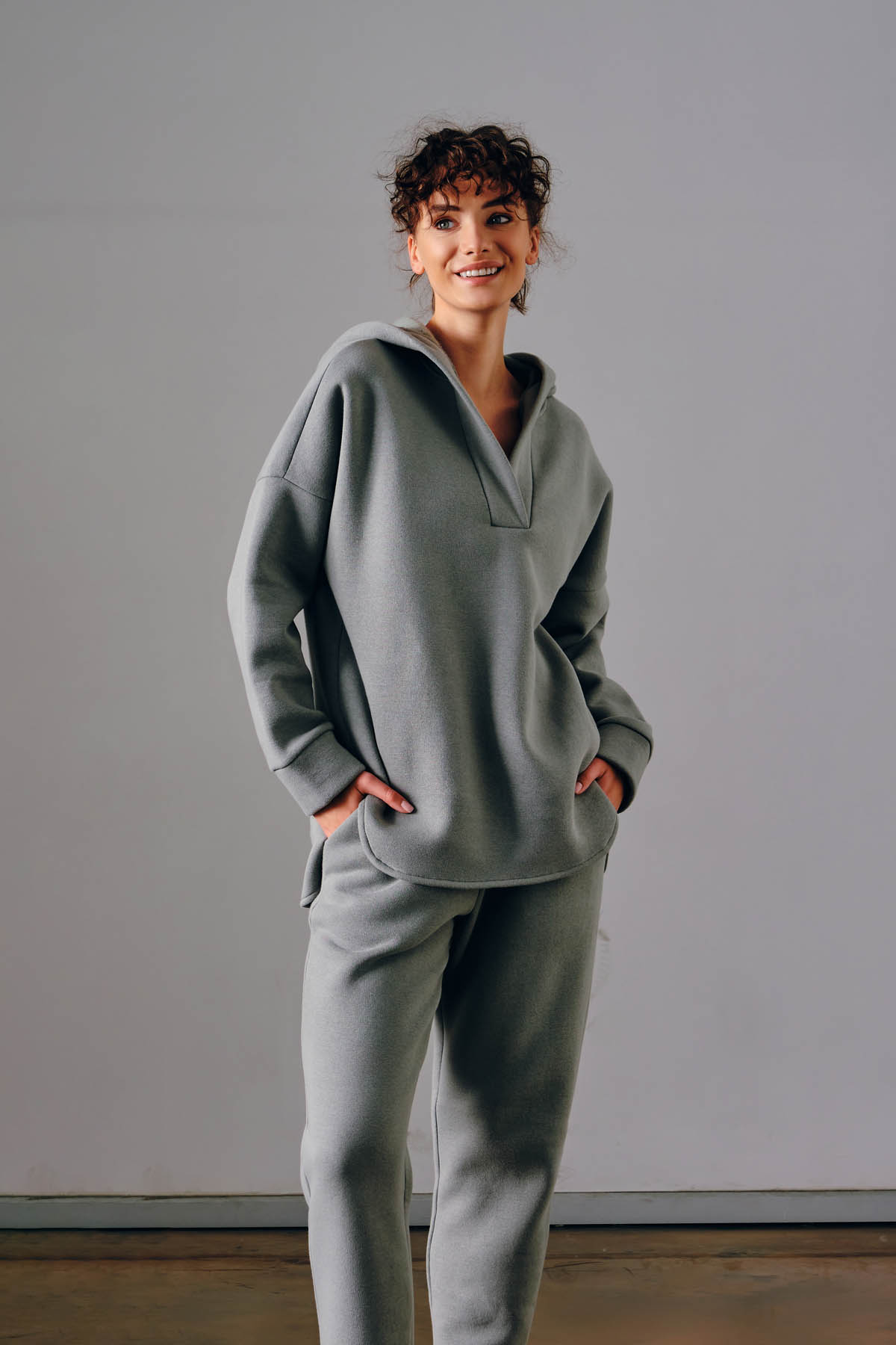 Kadın Pamuklu Şardonlu Sweatshirt