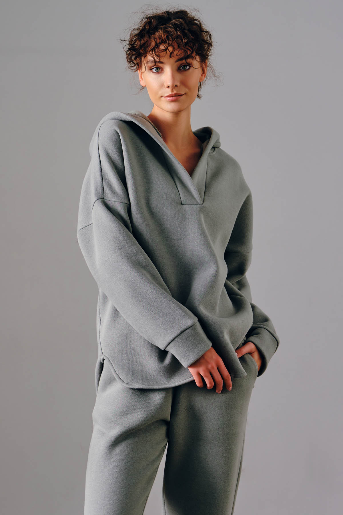 Kadın Pamuklu Şardonlu Sweatshirt