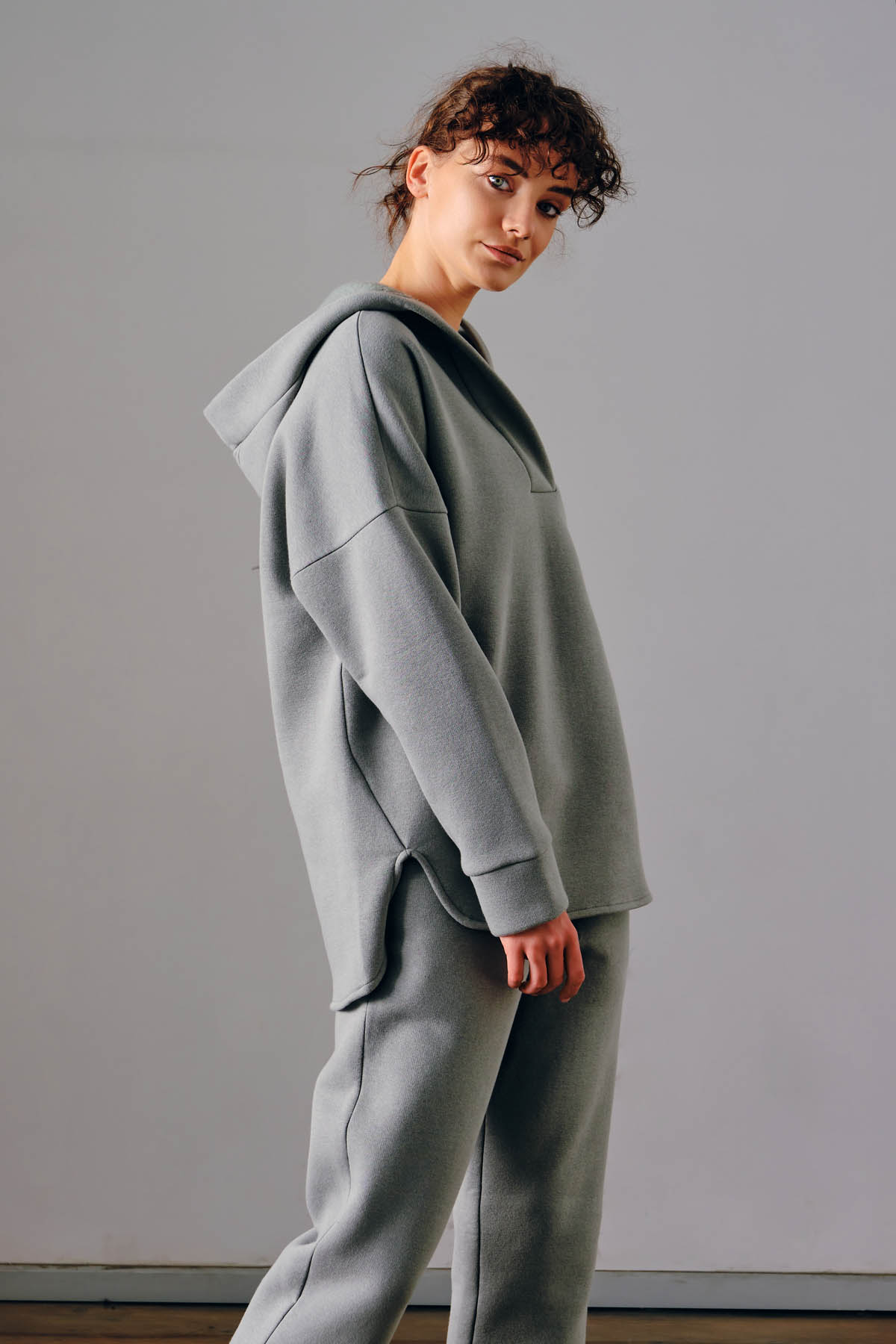 Kadın Pamuklu Şardonlu Sweatshirt