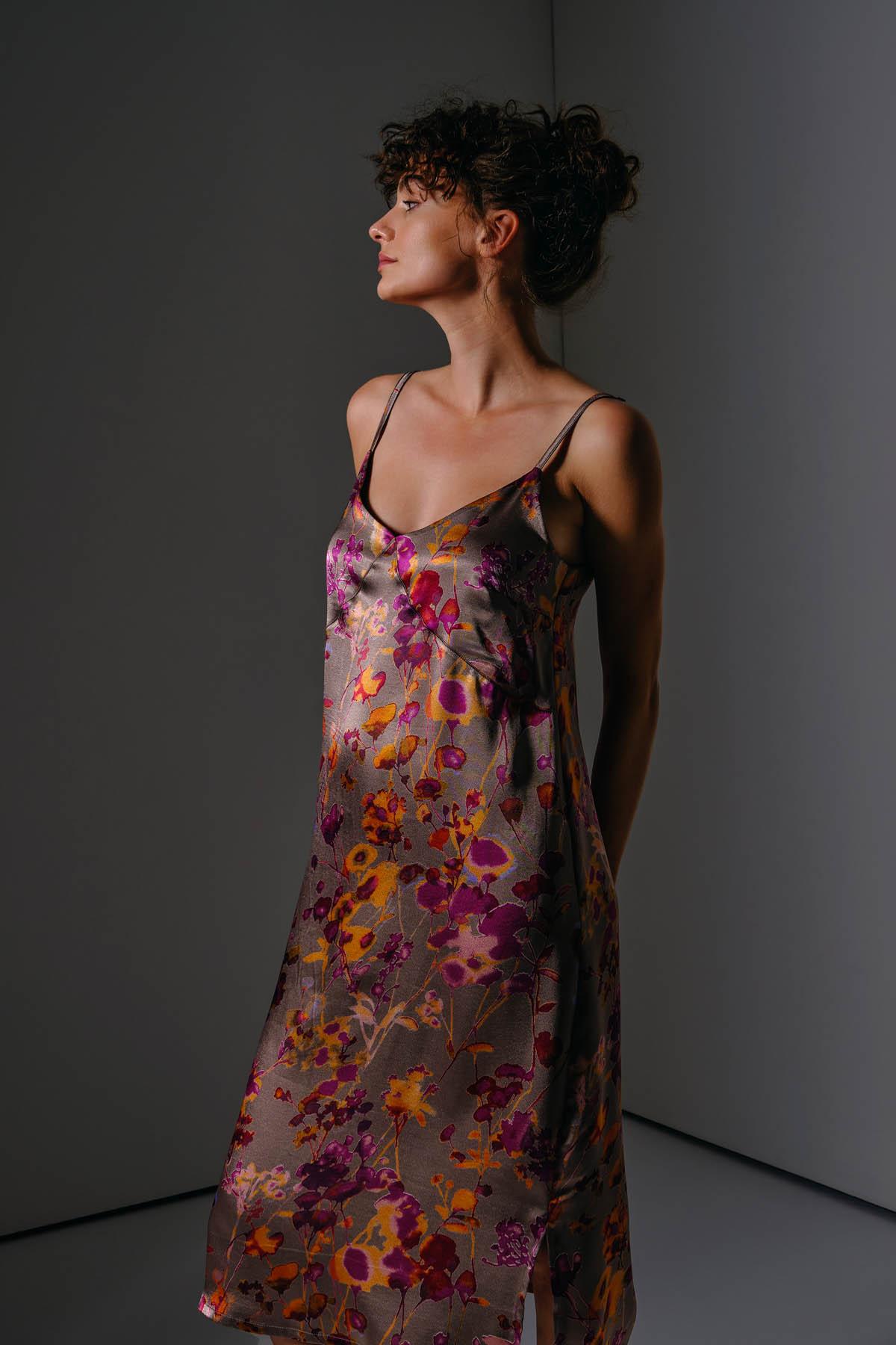 Kadın Vegan Dokuma Ayarlanır Askılı Kısa Elbise