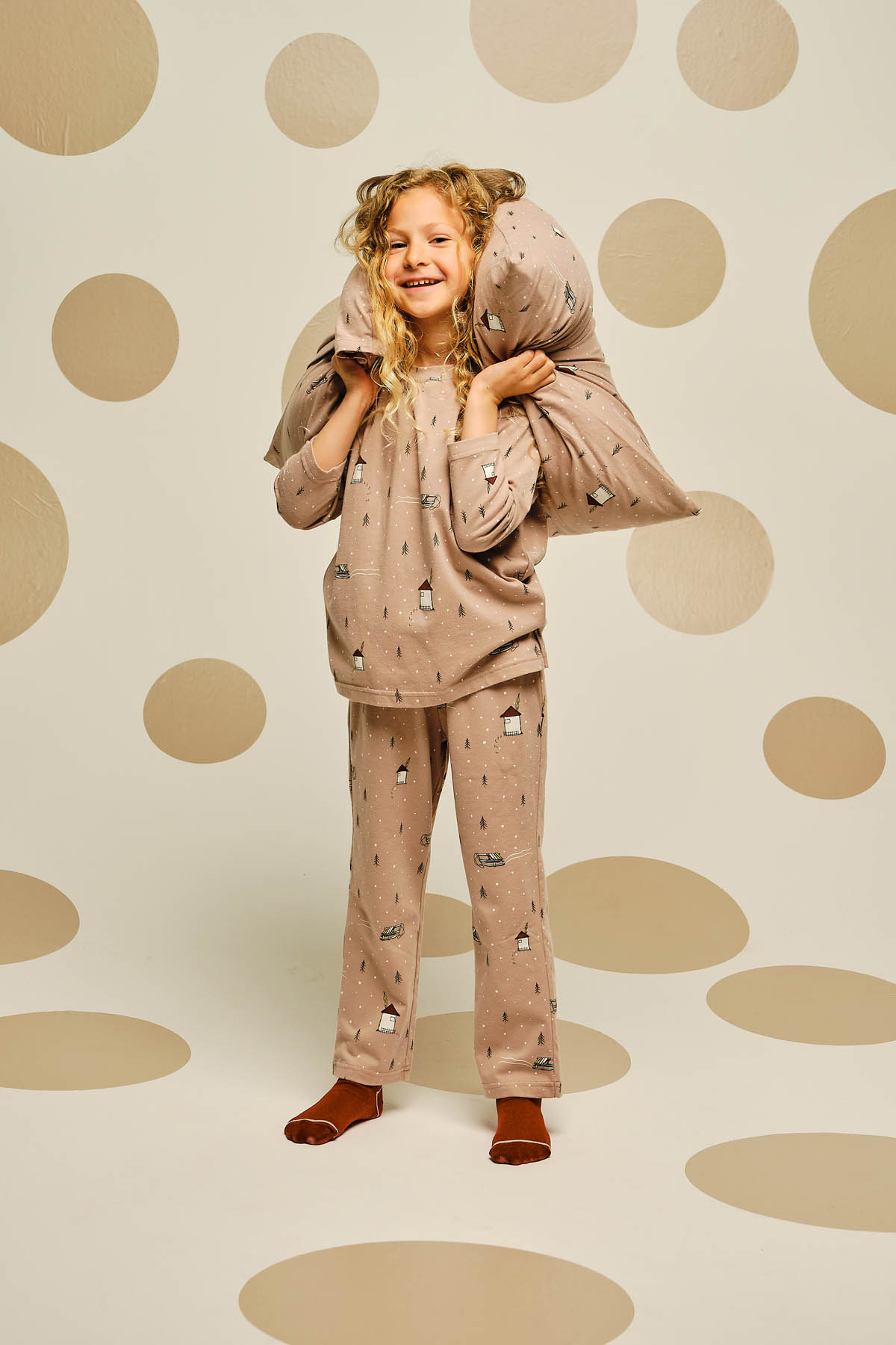 Kız Çocuk Pamuklu Uzun Pijama Takımı