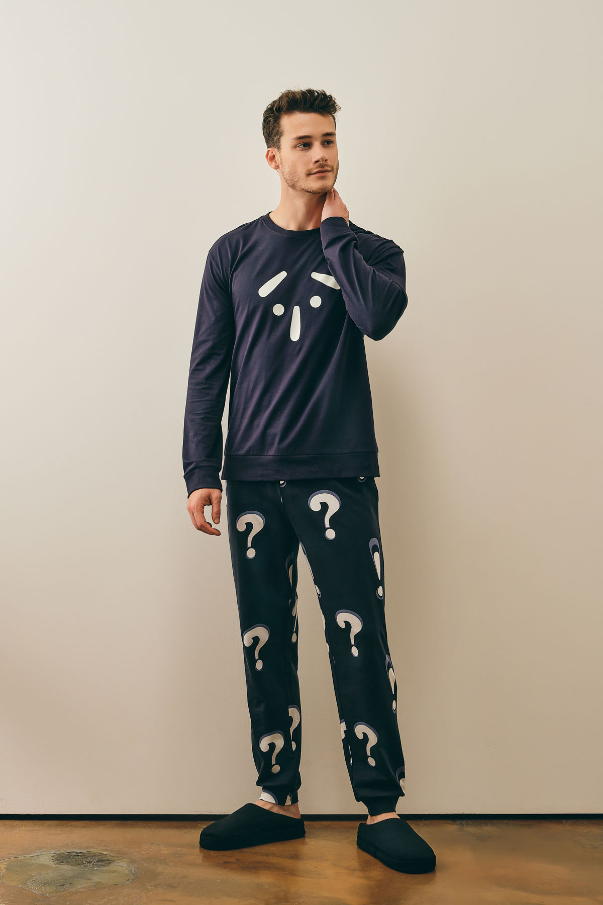Erkek Pamuklu Uzun Pijama Takımı