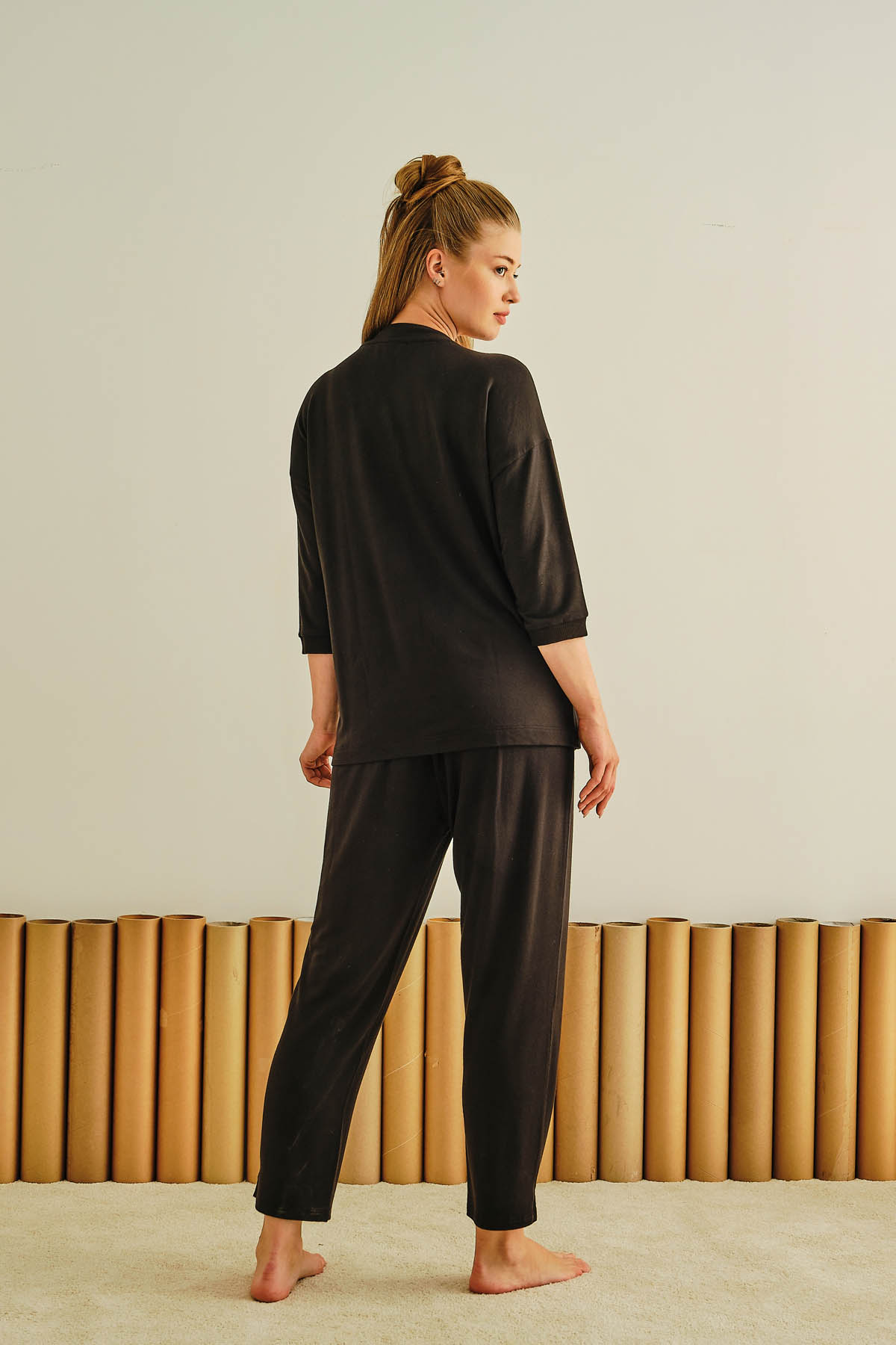 Kadın Büyük Beden İki İplik Modal Ev Giyim Pantolon