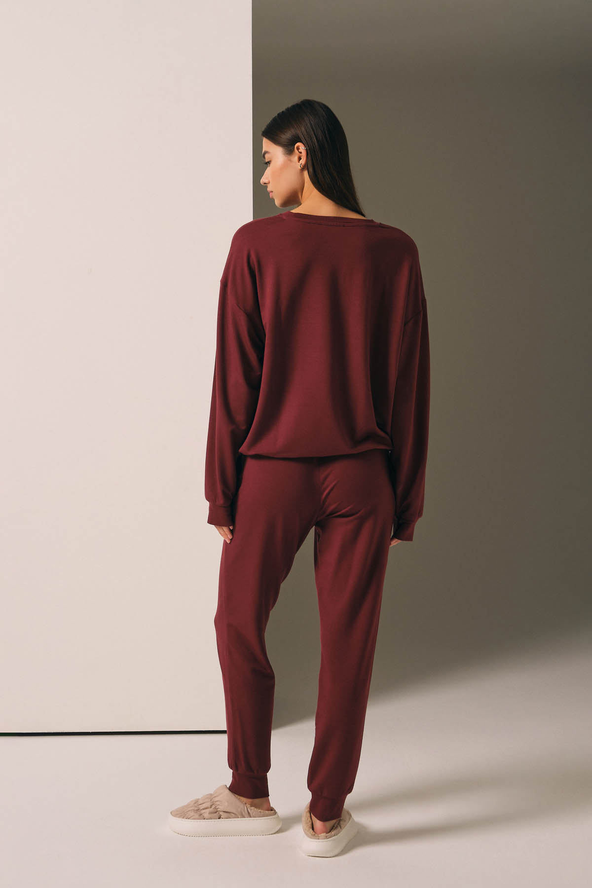 Kadın İki İplik Modal Sweatshirt