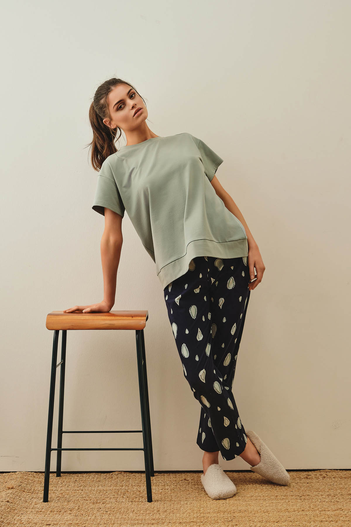 Kadın Pamuklu Pijama Üstü