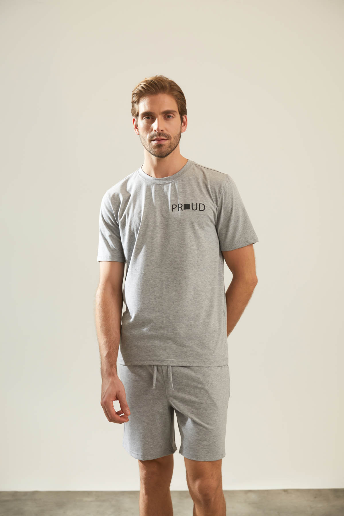 Erkek Pamuklu Kısa Kollu Pijama Üstü