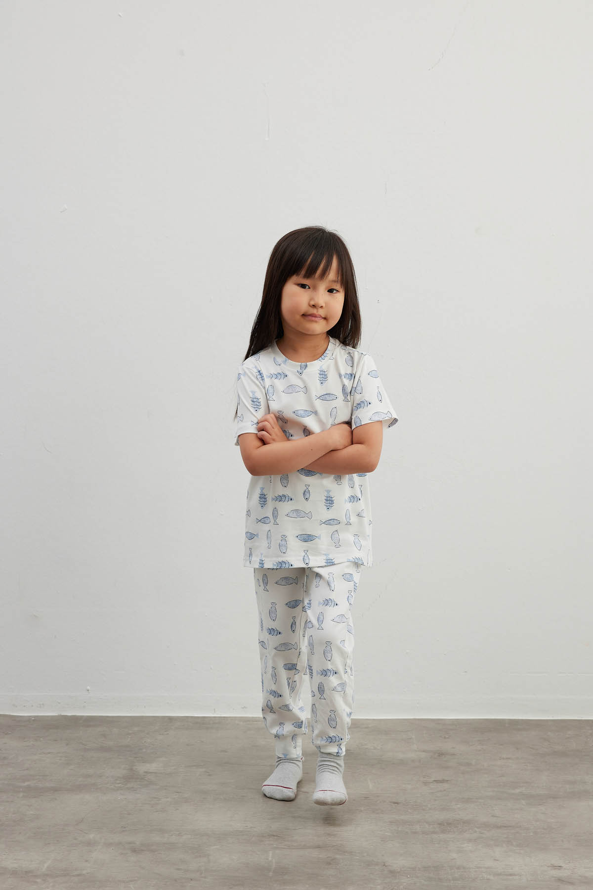 Kız Çocuk Pamuklu Kısa Kollu Uzun Pijama Takımı
