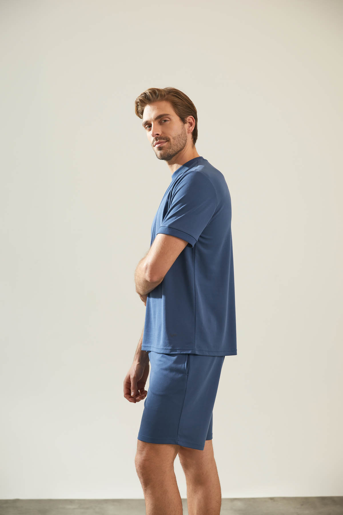 Erkek Cupro Pique Cepli Kısa Kol T-shirt