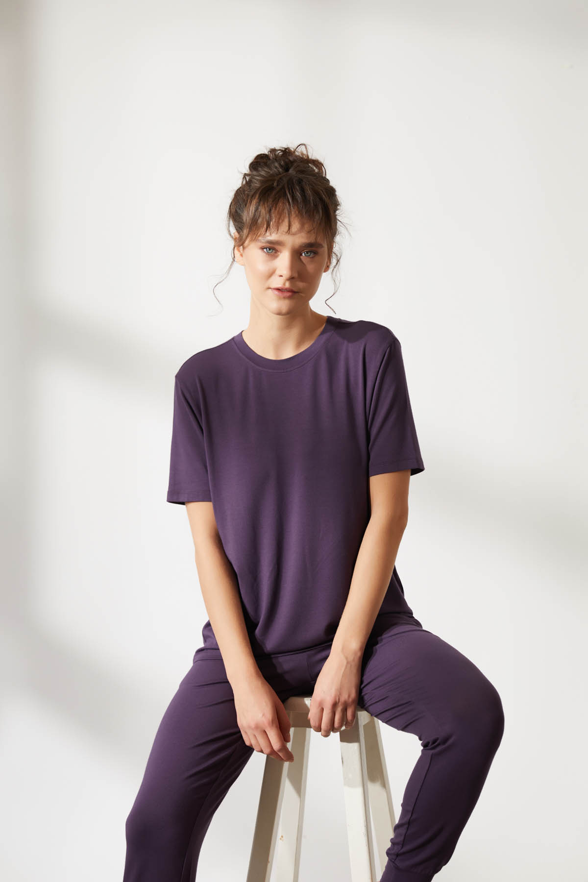 Kadın Modal Kısa Kollu T-shirt