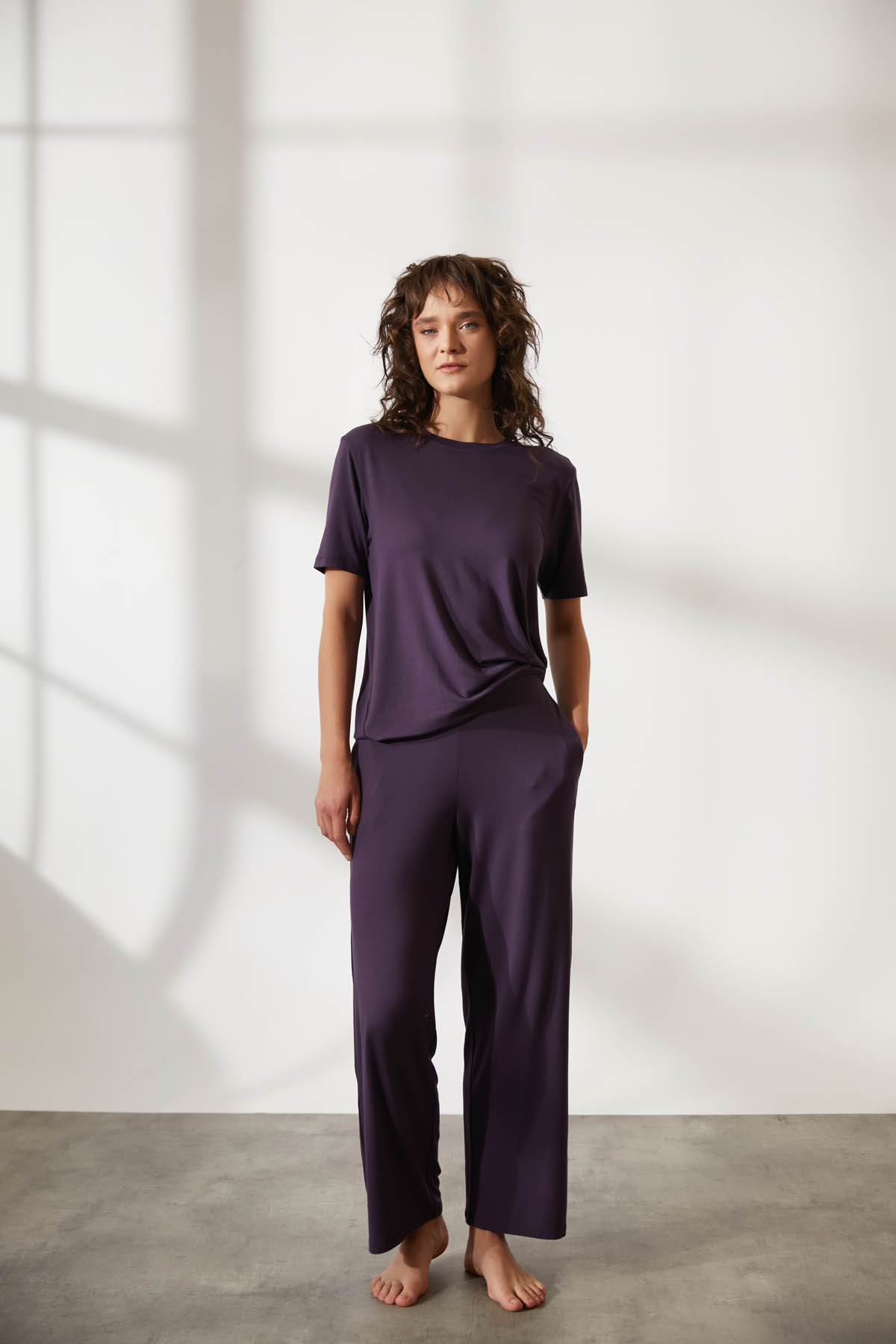 Kadın Modal Kısa Kollu T-shirt