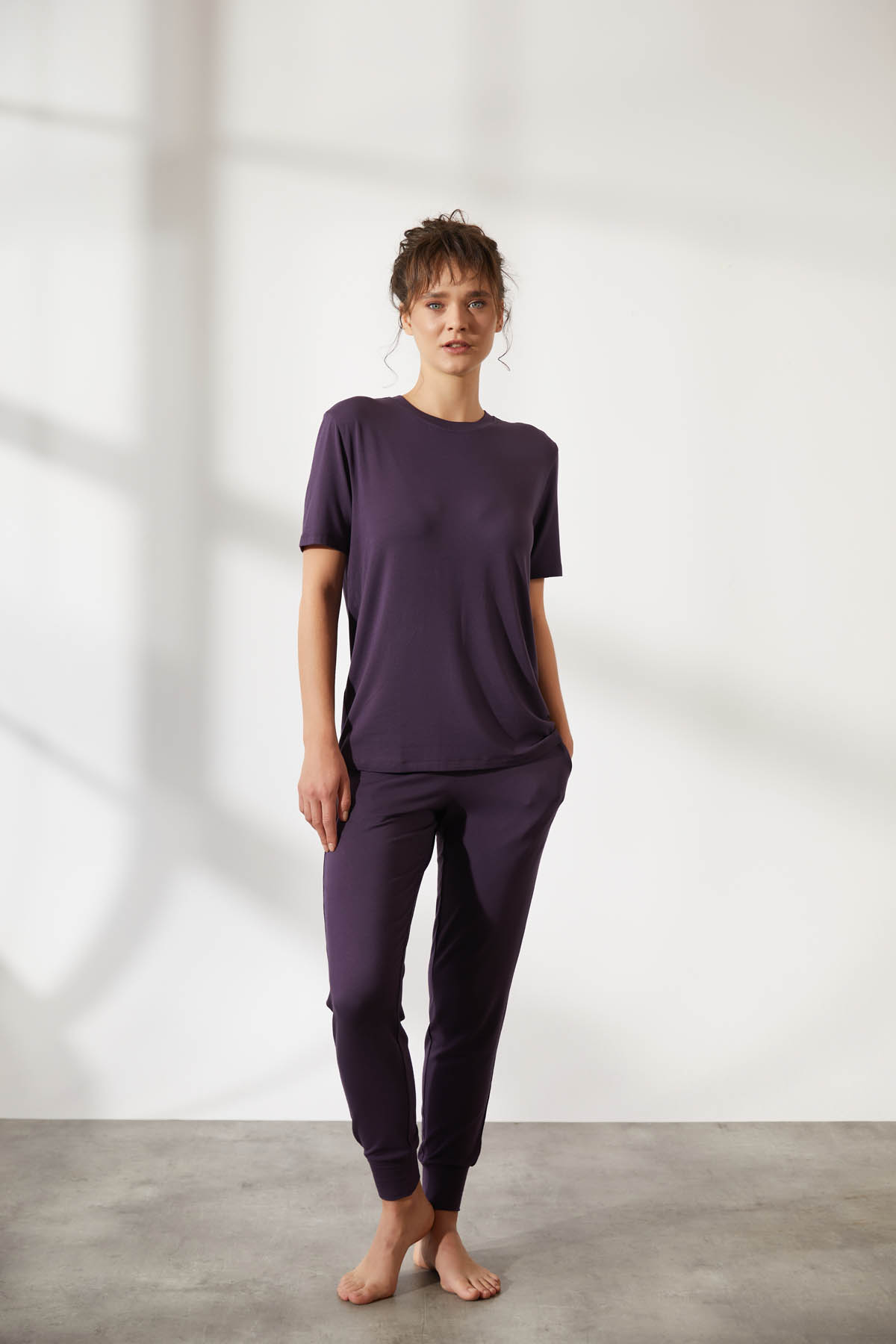 Kadın Modal Kısa Kollu T-shirt