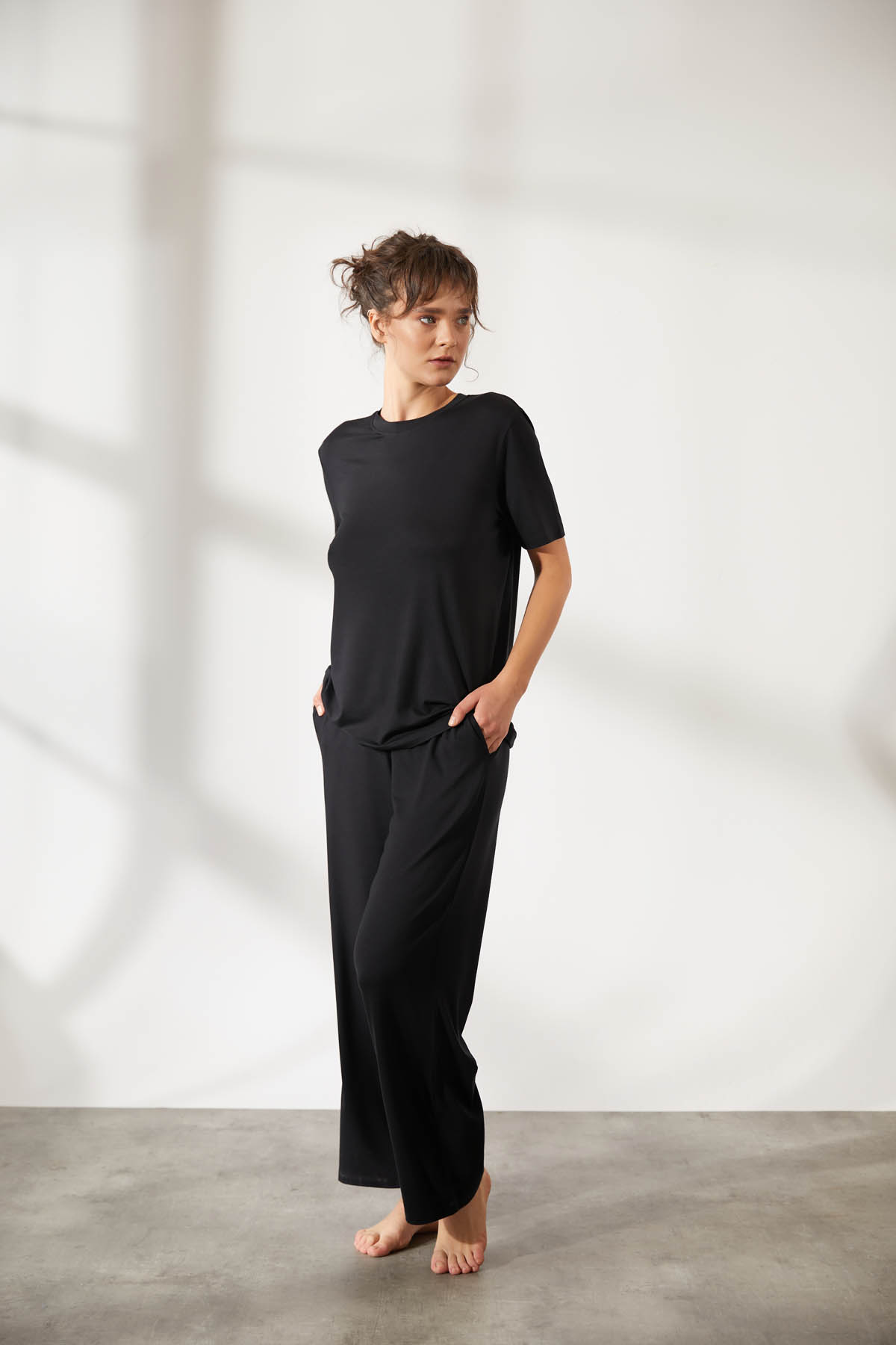 Kadın Modal Kısa Kollu T-shirt