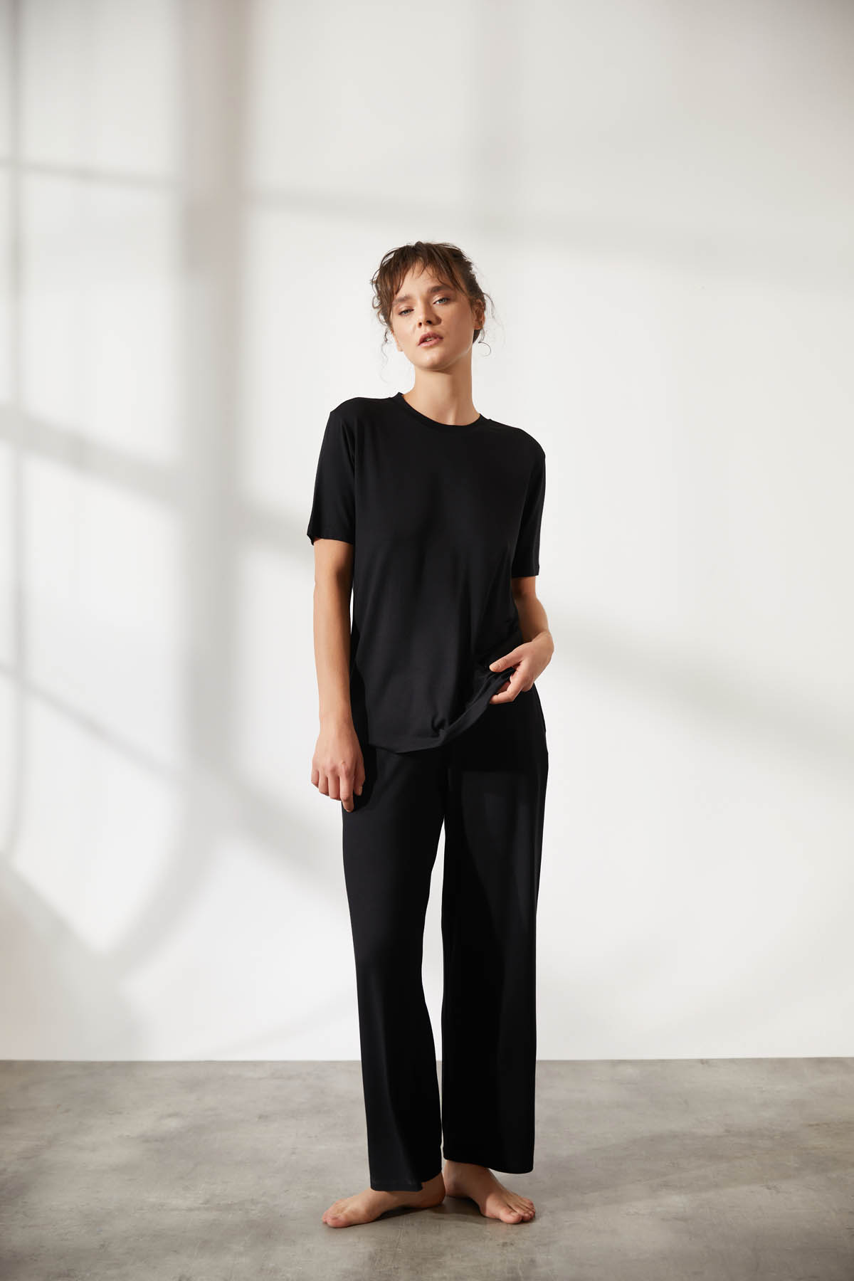 Kadın Modal Kısa Kollu T-shirt