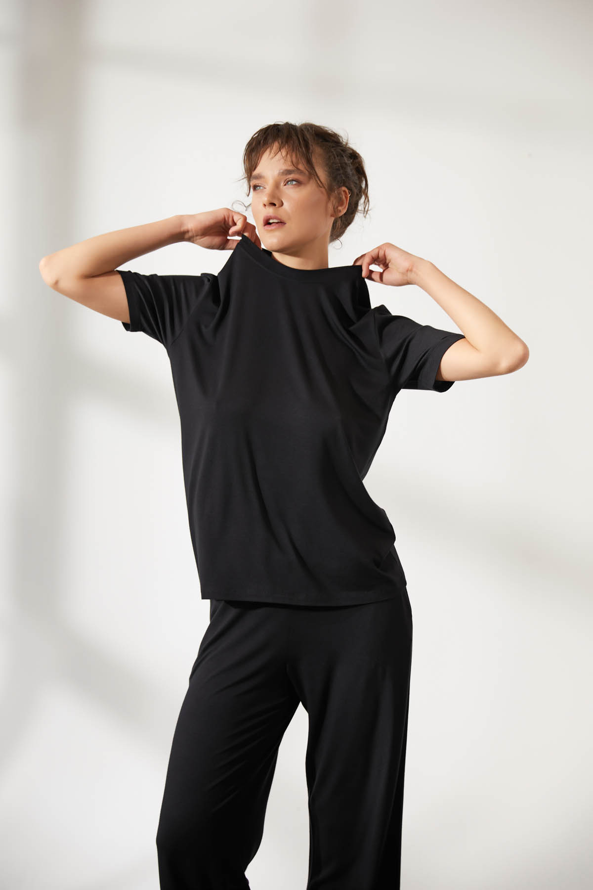 Kadın Modal Kısa Kollu T-shirt